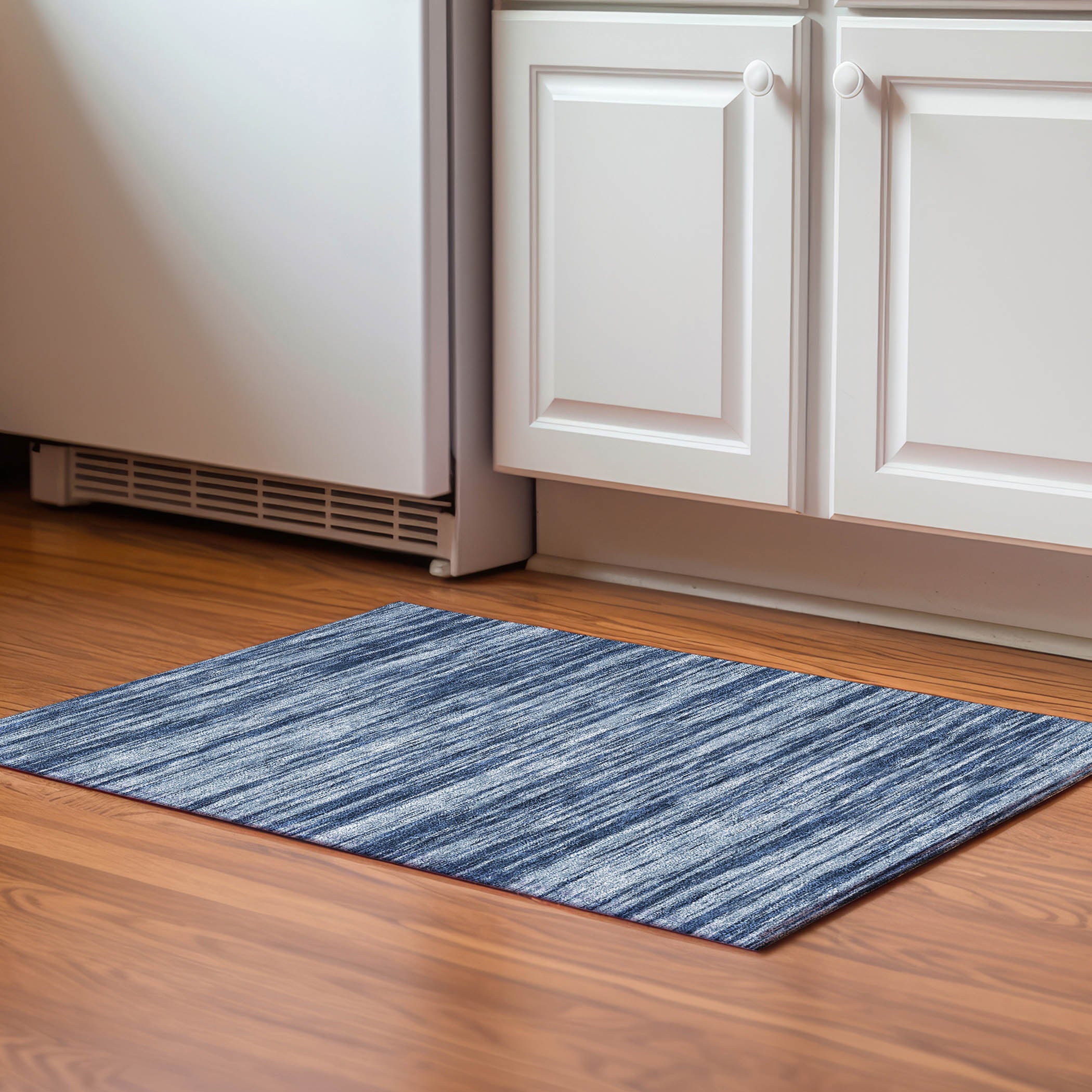 Montevideo Machine Washable Transitional Blue Rug 1'8" x 2'6" #shape_Rectangle