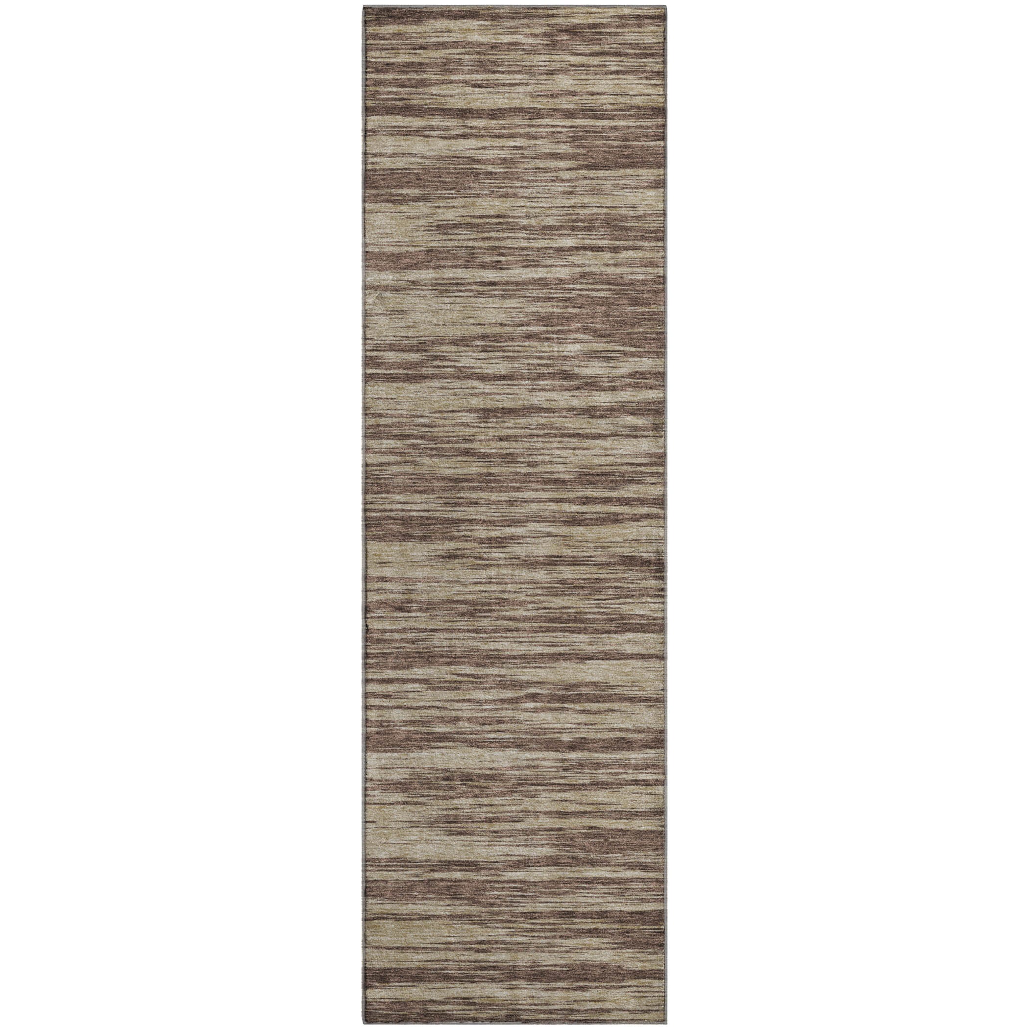 Montevideo Machine Washable Transitional Brown Rug 2'3" x 7'6" #shape_Runner