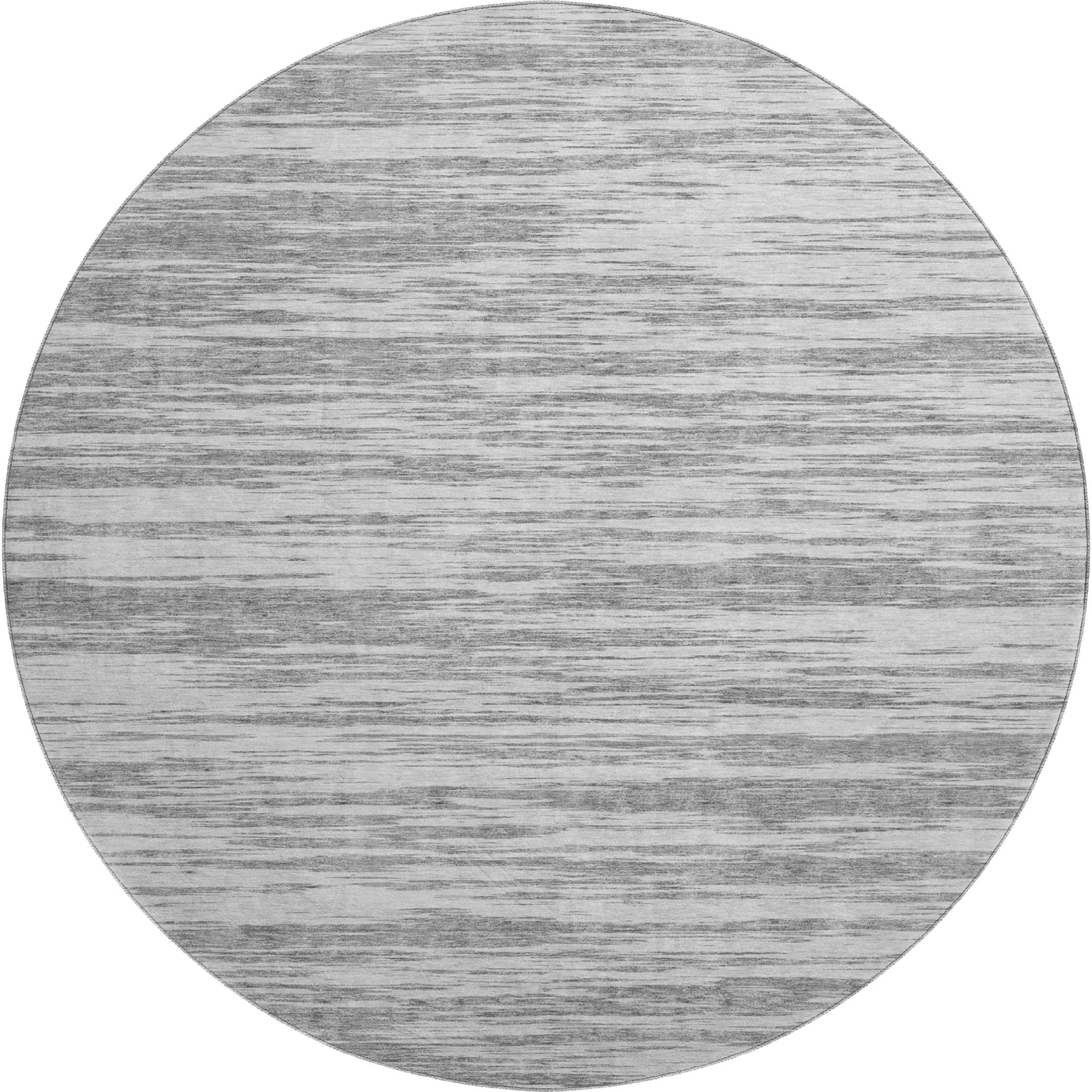 Montevideo Machine Washable Transitional Gray Rug 8' x 8' #shape_Round
