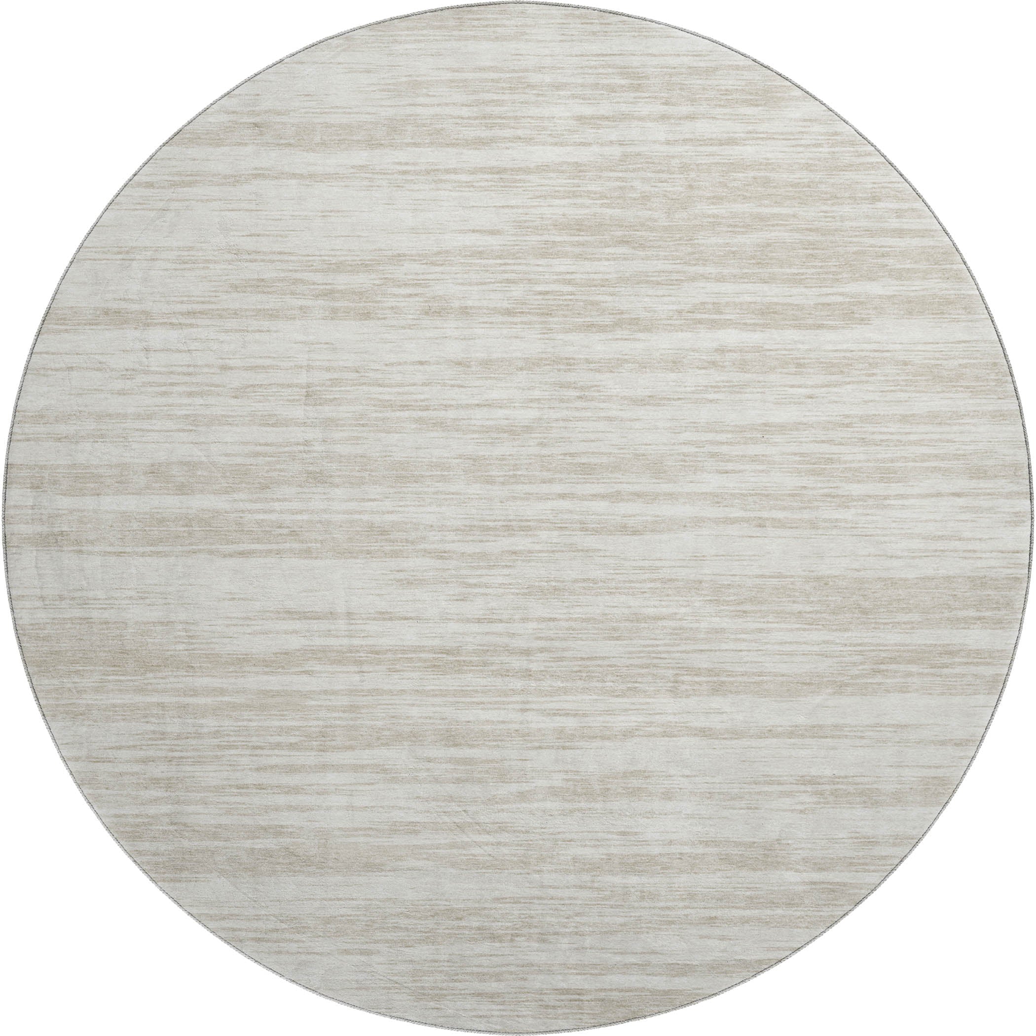Montevideo Machine Washable Transitional Ivory Rug 8' x 8' #shape_Round