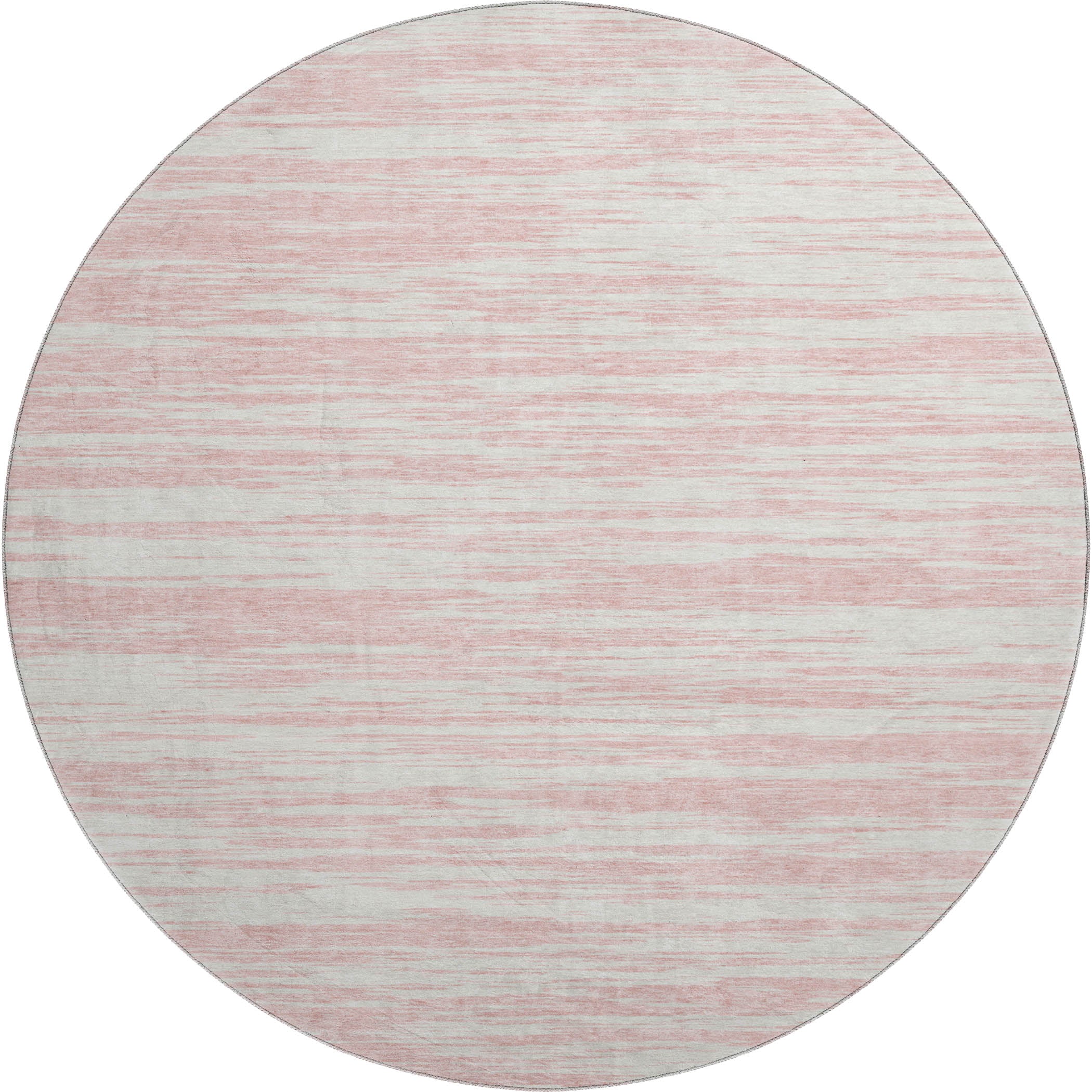 Montevideo Machine Washable Transitional Pink Rug 8' x 8' #shape_Round