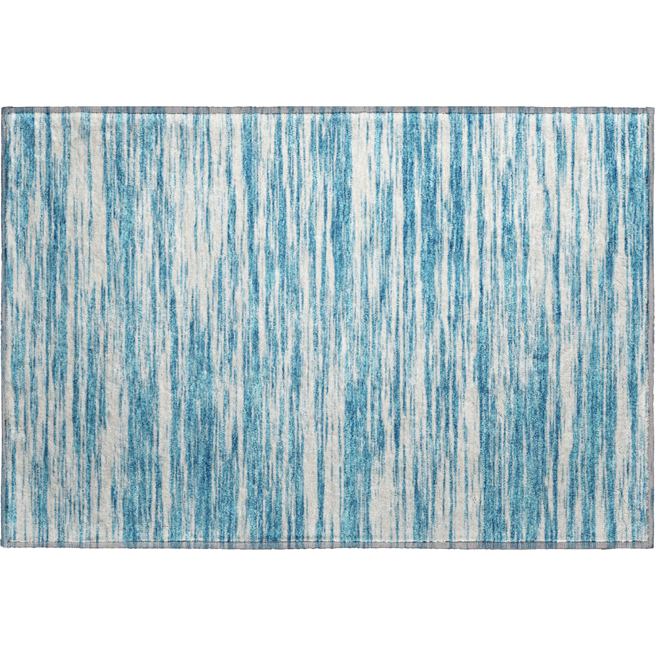 Montevideo Machine Washable Transitional Teal Rug 1'8" x 2'6" #shape_Rectangle