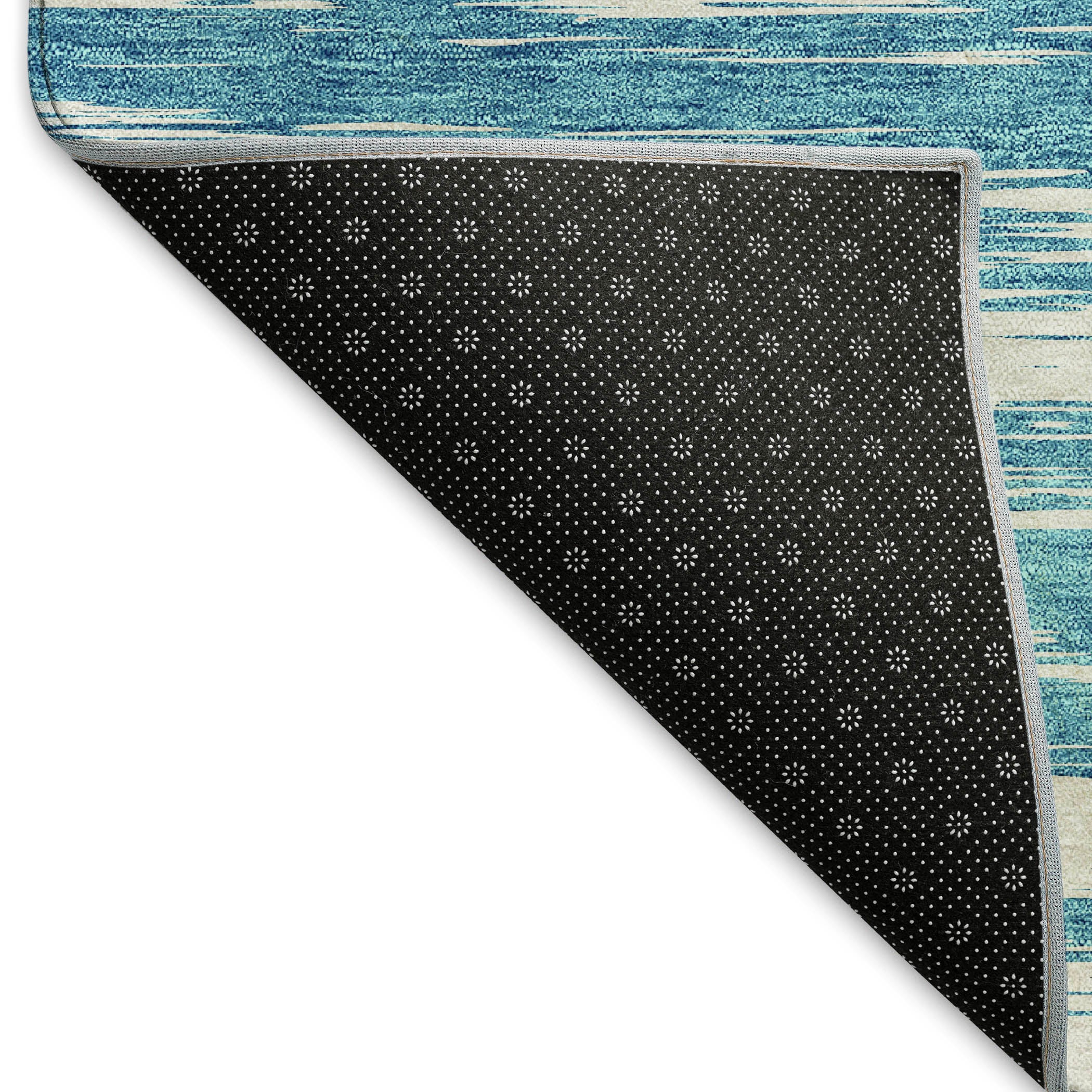 Montevideo Machine Washable Transitional Teal Rug 1'8" x 2'6" #shape_Rectangle