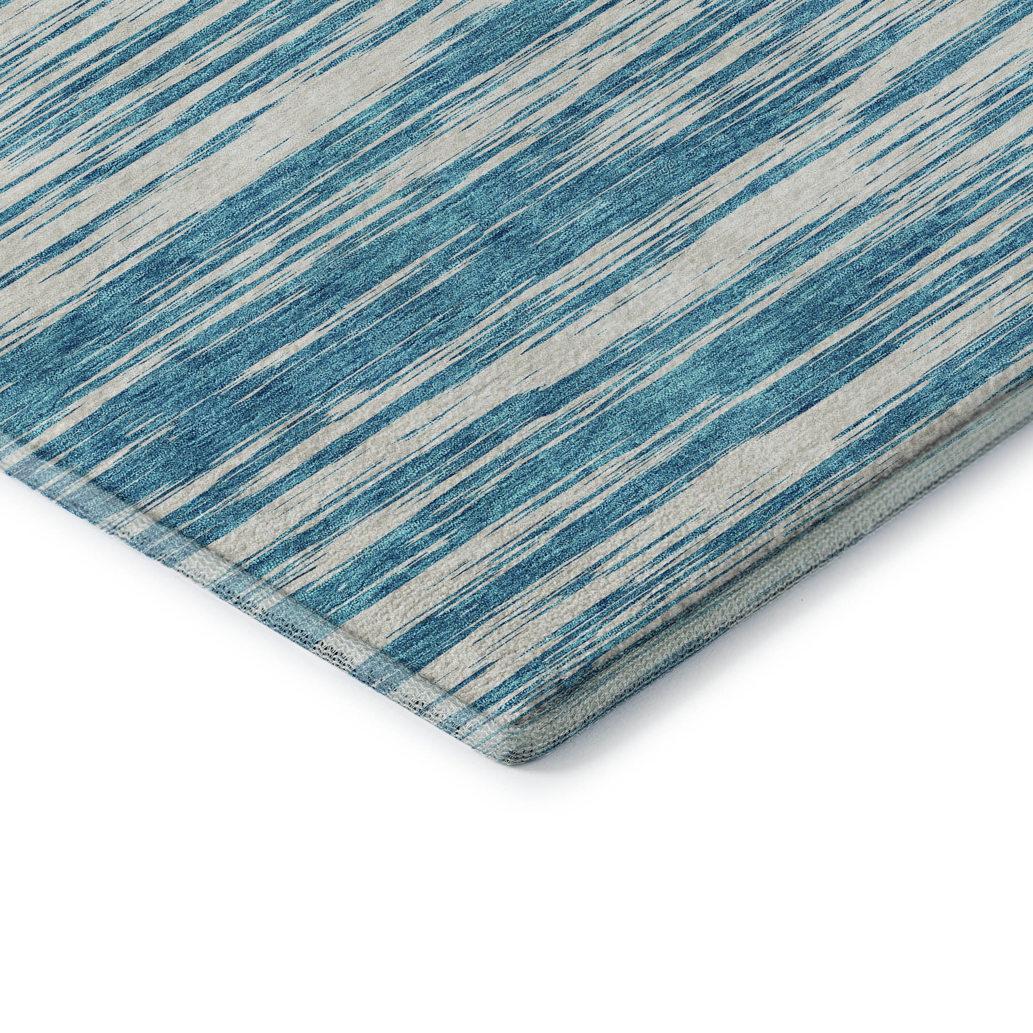Montevideo Machine Washable Transitional Teal Rug 1'8" x 2'6" #shape_Rectangle