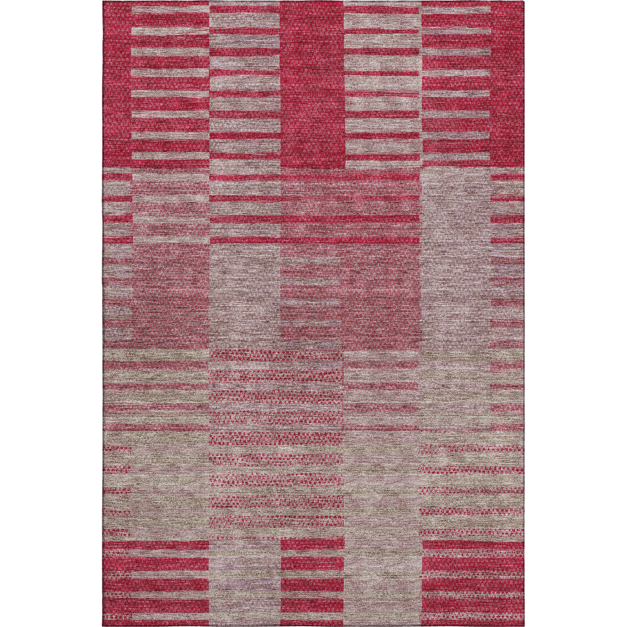Mostar Machine Washable Transitional Garnet Red Rug 2'6" x 3'10" #shape_Rectangle