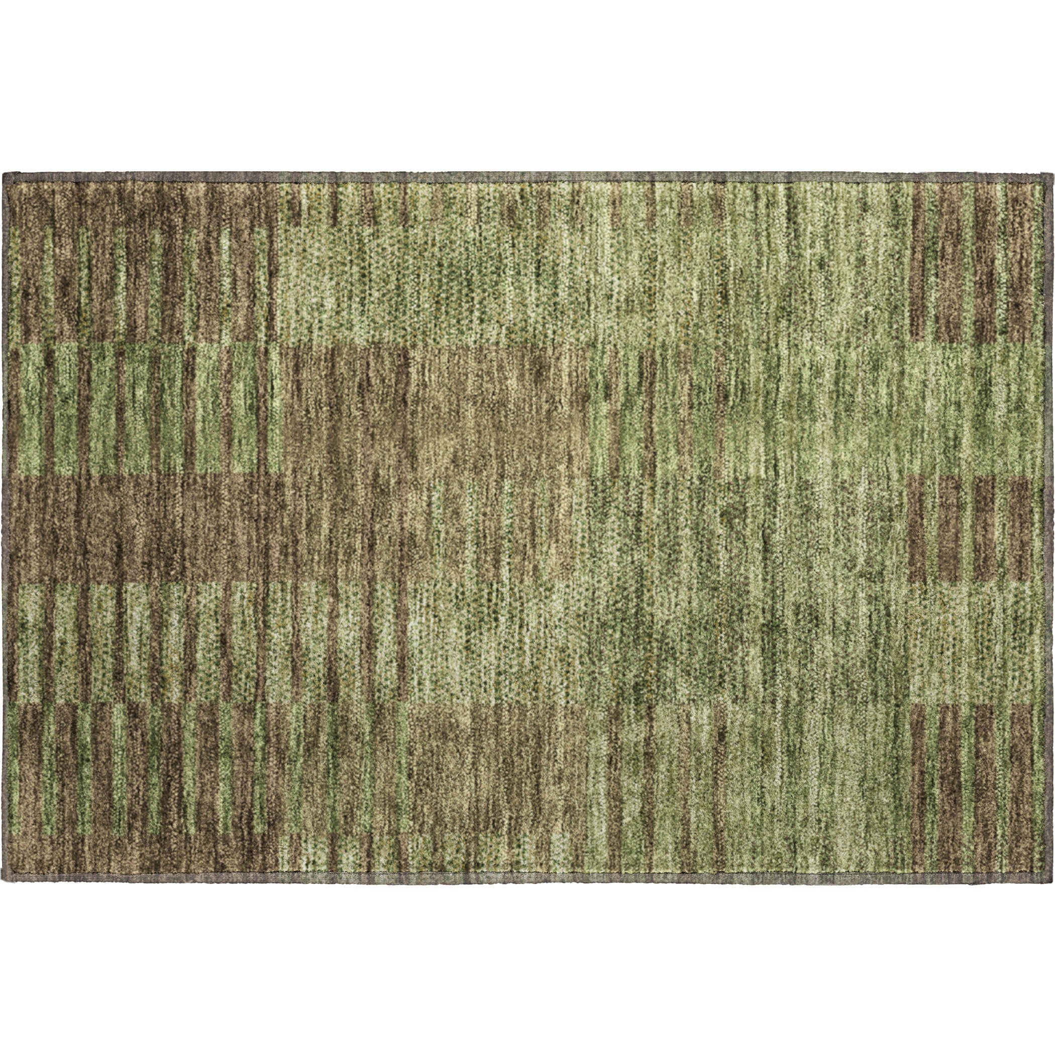 Mostar Machine Washable Transitional Mocha Brown Rug 1'8" x 2'6" #shape_Rectangle