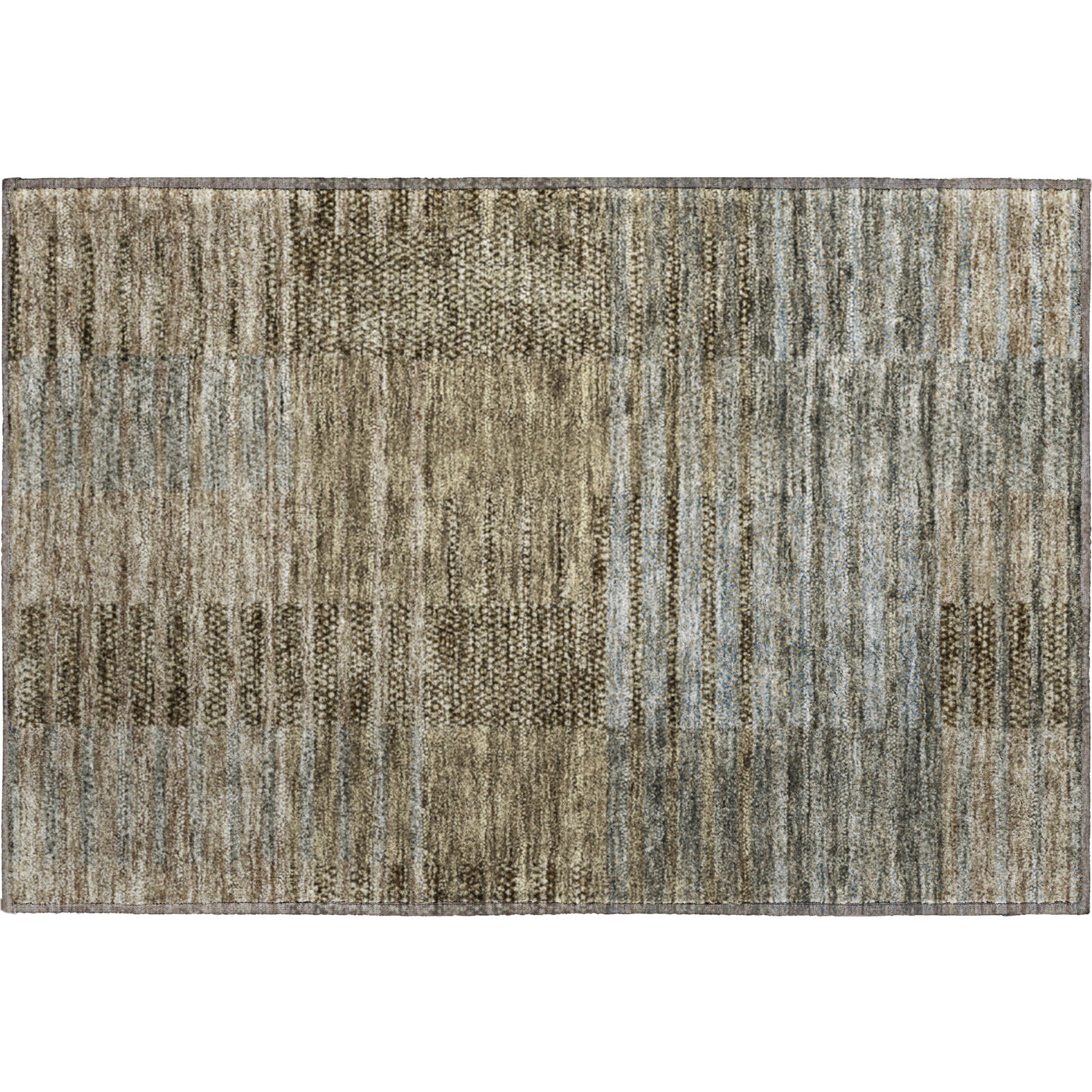 Mostar Machine Washable Transitional Taupe Brown Rug 1'8" x 2'6" #shape_Rectangle