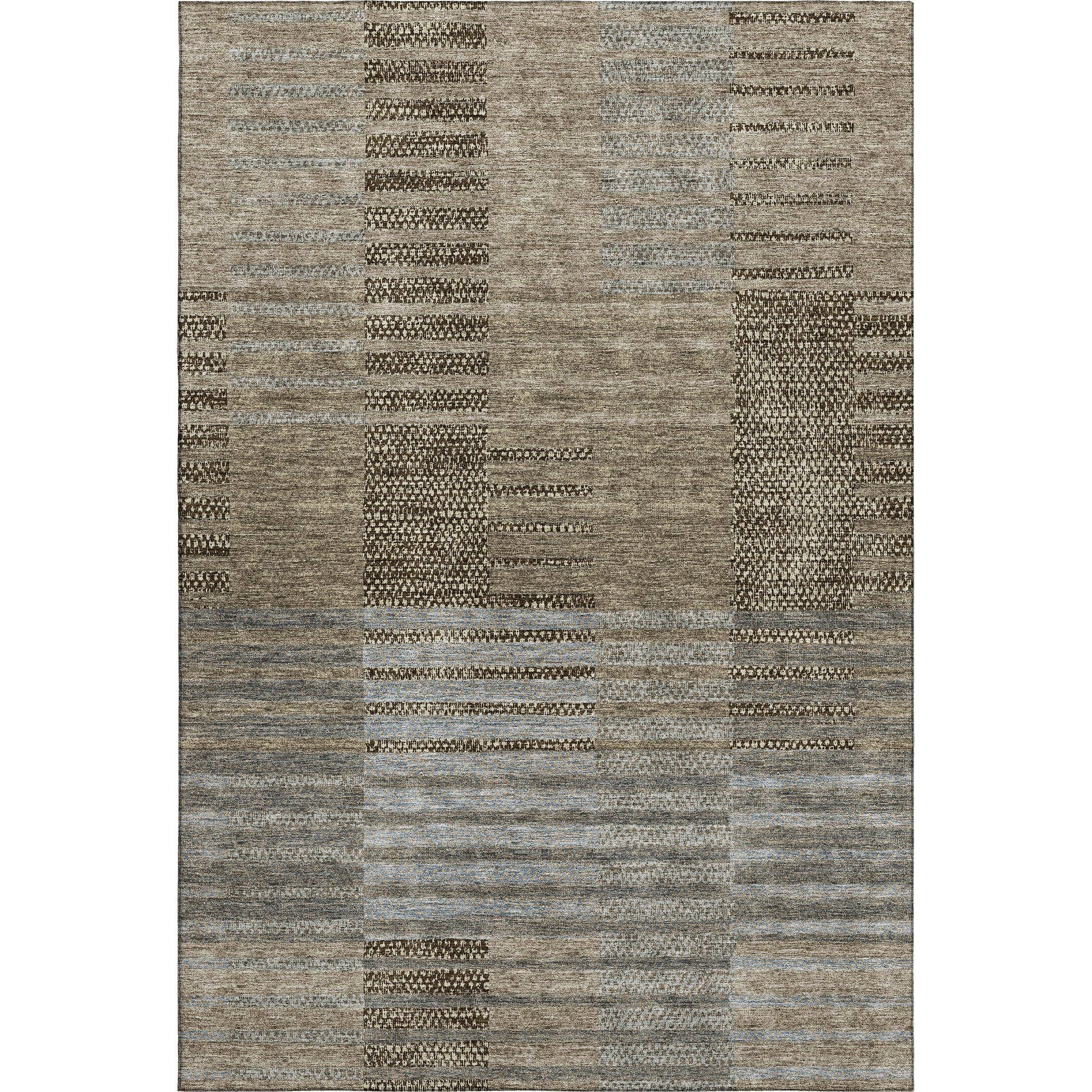 Mostar Machine Washable Transitional Taupe Brown Rug 2'6" x 3'10" #shape_Rectangle