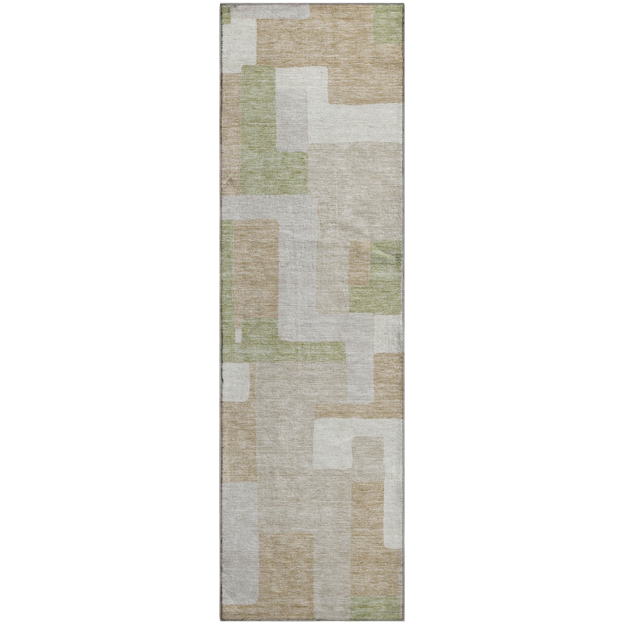 Salzburg Machine Washable Transitional Beige Brown Rug 2'3" x 7'6" #shape_Runner