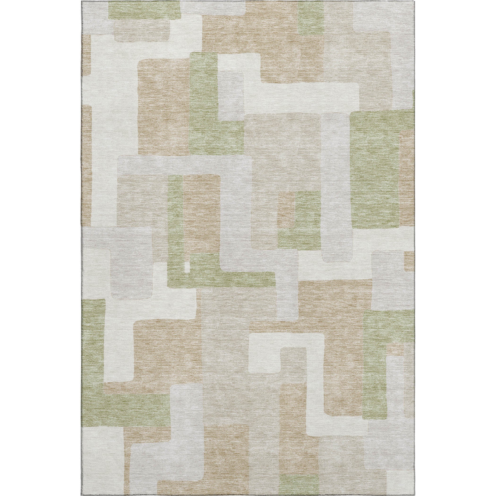 Salzburg Machine Washable Transitional Beige Brown Rug 2'6" x 3'10" #shape_Rectangle
