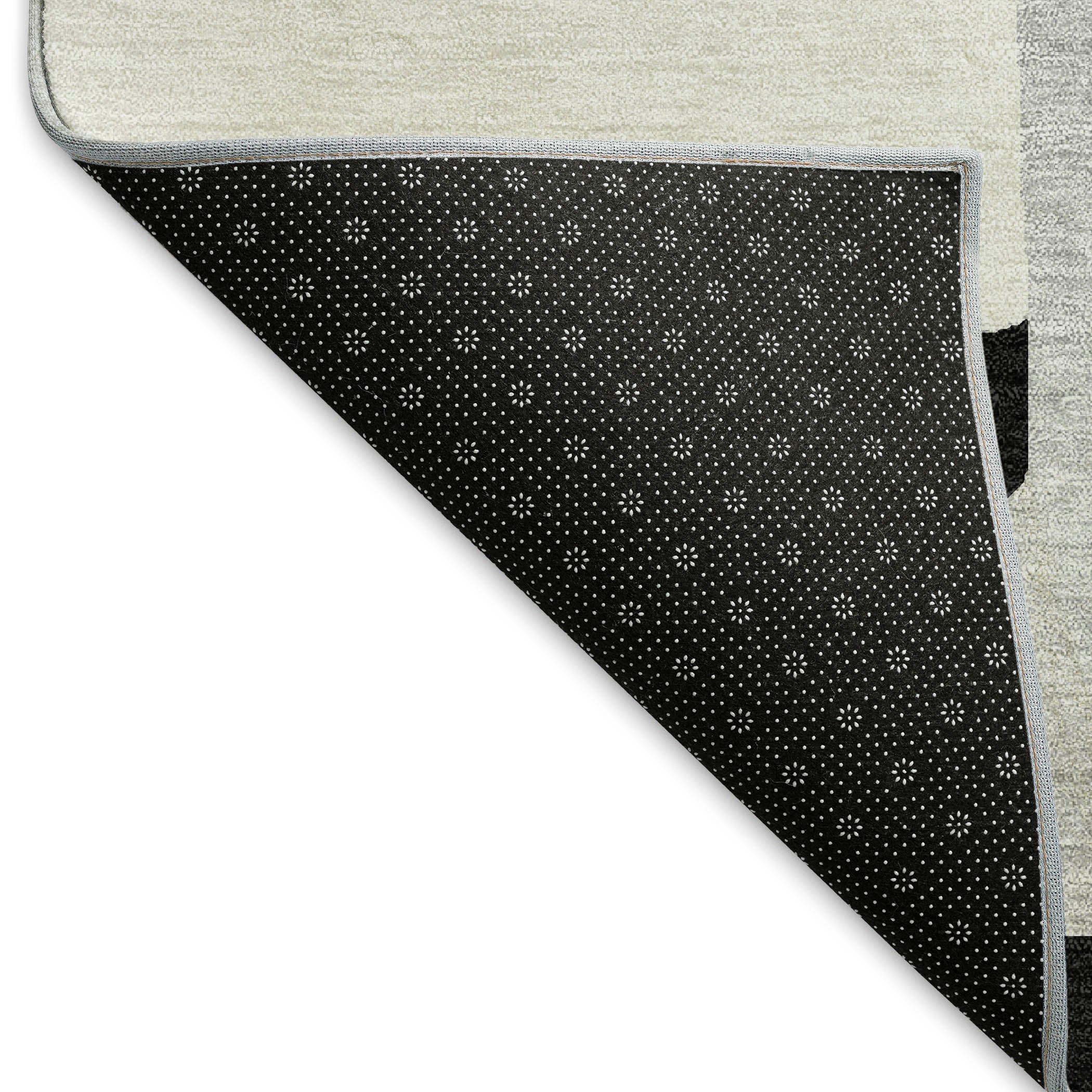 Salzburg Machine Washable Transitional Black Rug 1'8" x 2'6" #shape_Rectangle