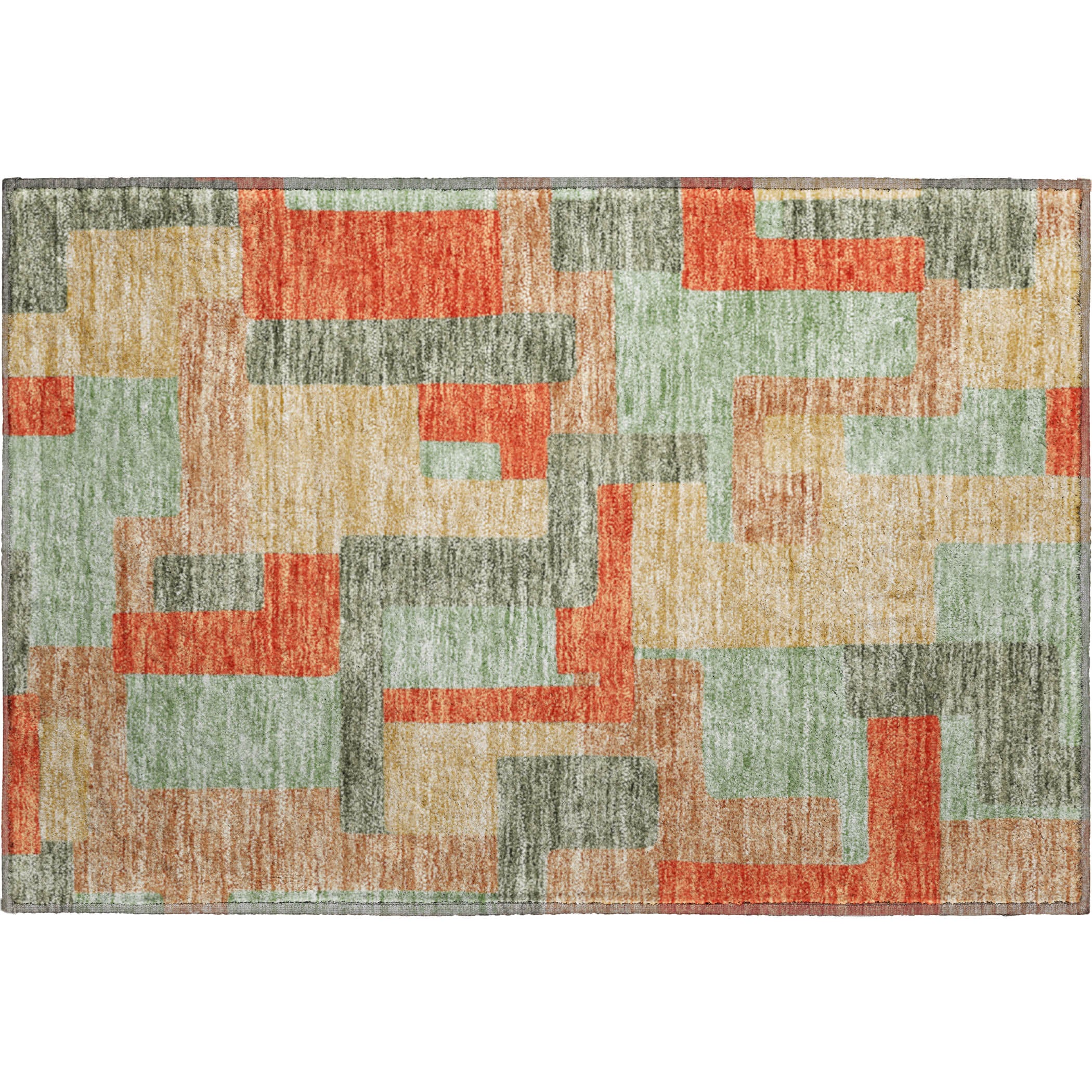Salzburg Machine Washable Transitional Sage Green Rug 1'8" x 2'6" #shape_Rectangle