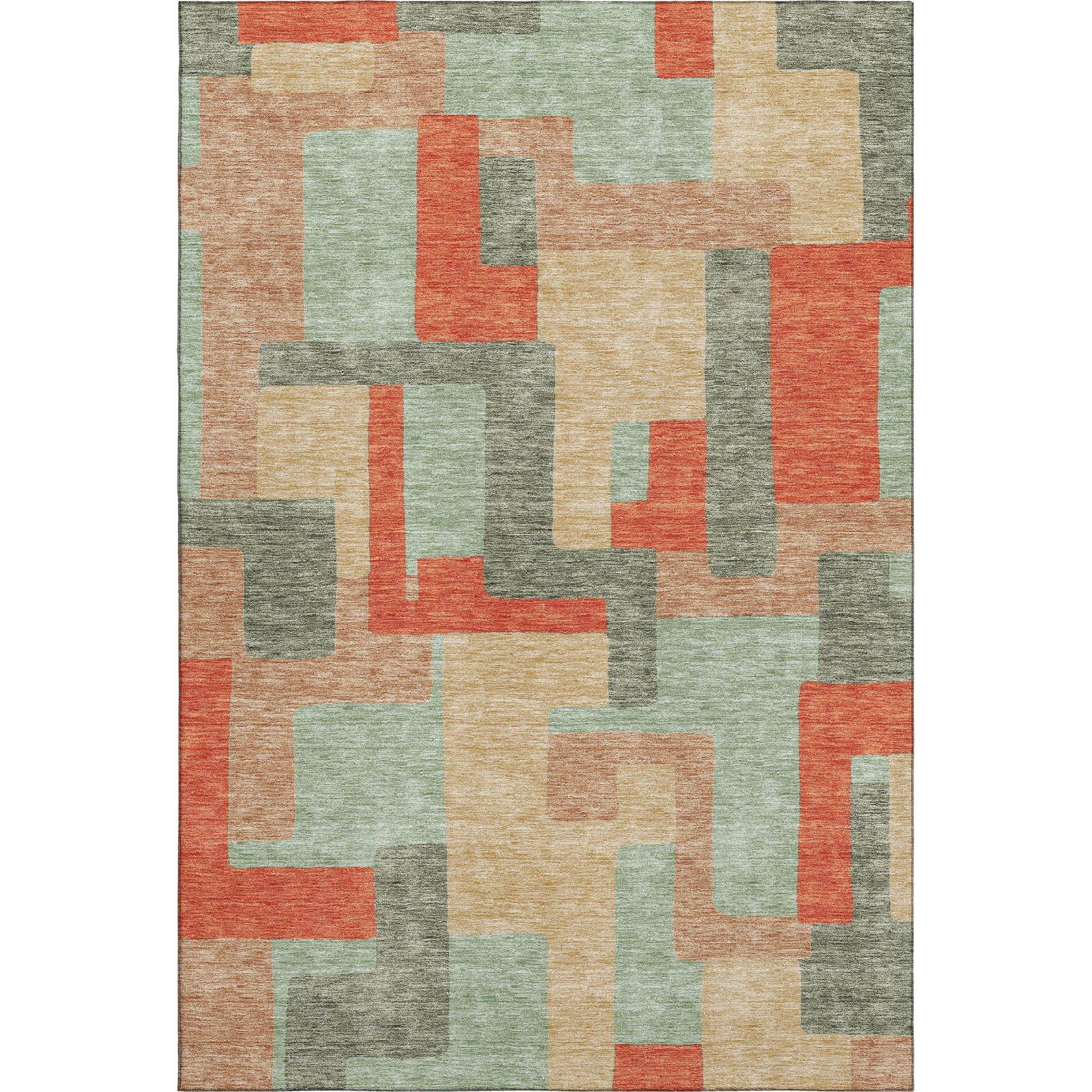 Salzburg Machine Washable Transitional Sage Green Rug 2'6" x 3'10" #shape_Rectangle