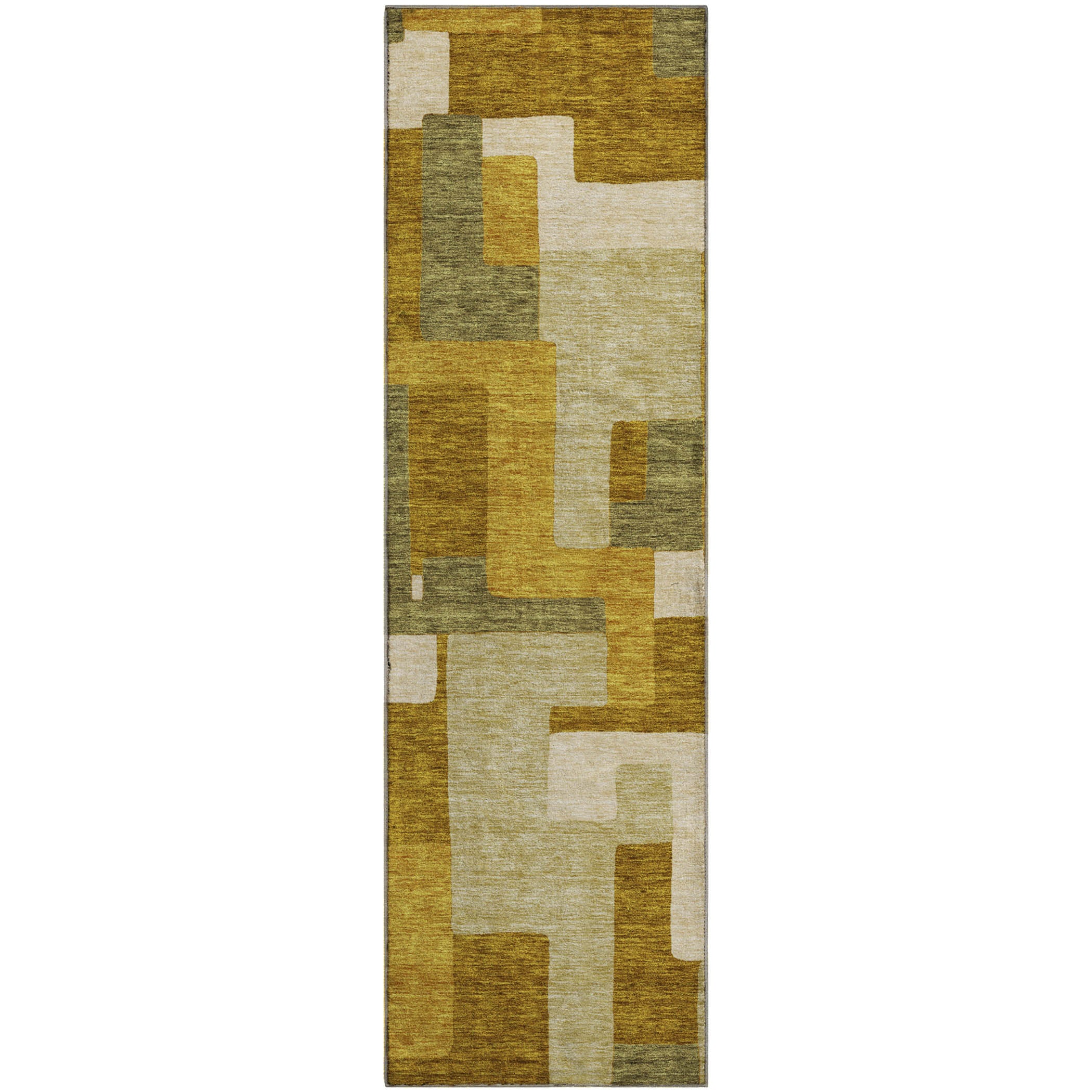 Salzburg Machine Washable Transitional Wheat Gold Rug 2'3" x 7'6" #shape_Runner
