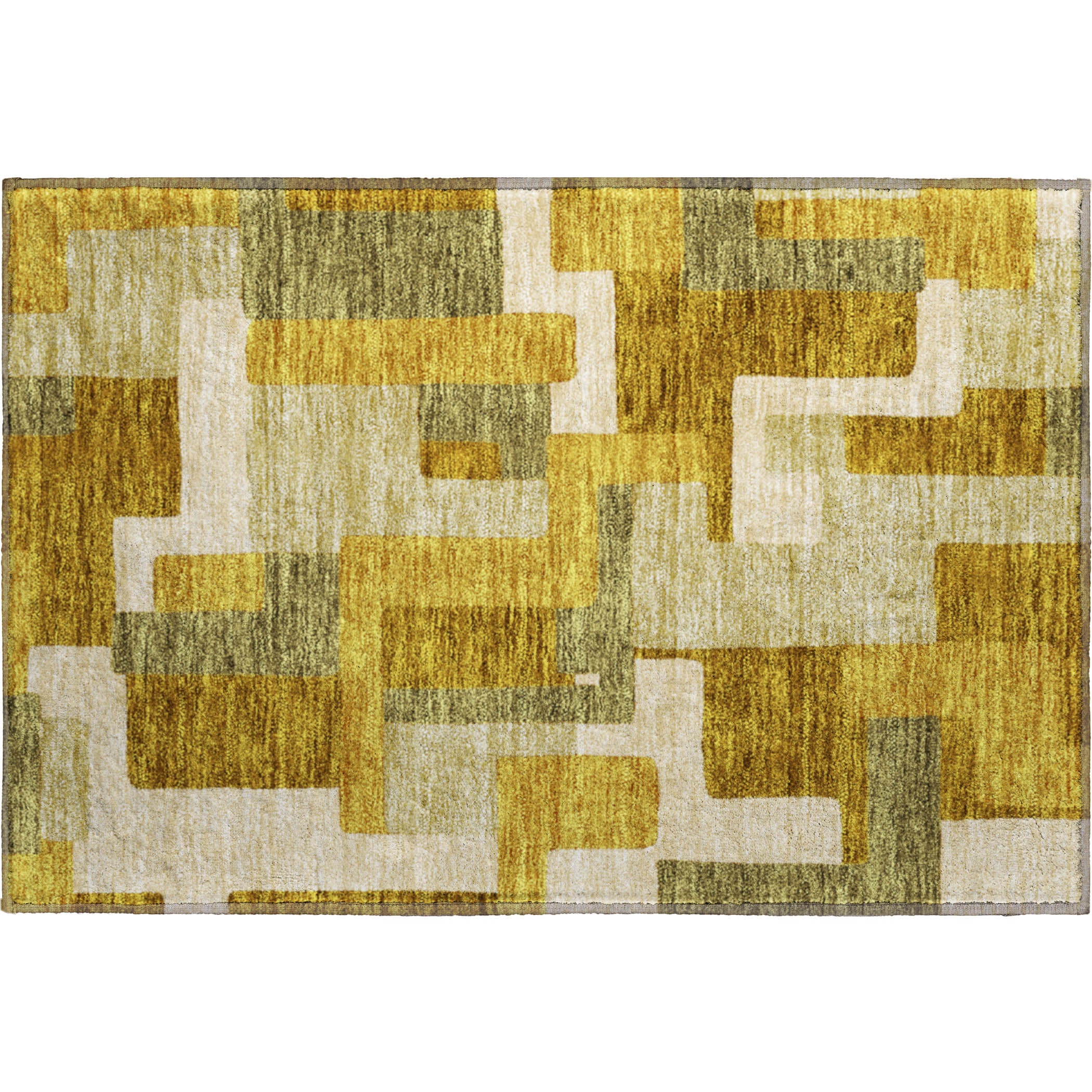 Salzburg Machine Washable Transitional Wheat Gold Rug 1'8" x 2'6" #shape_Rectangle