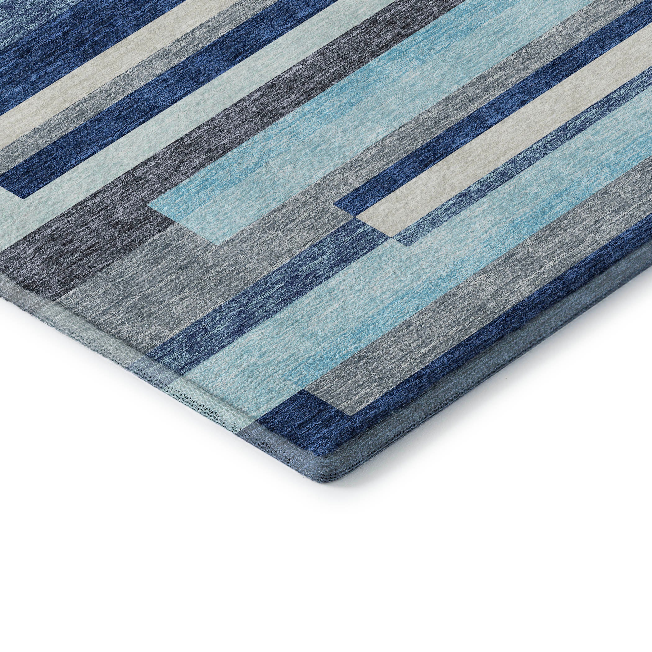 Tallinn Machine Washable Transitional Blue Rug 1'8" x 2'6" #shape_Rectangle