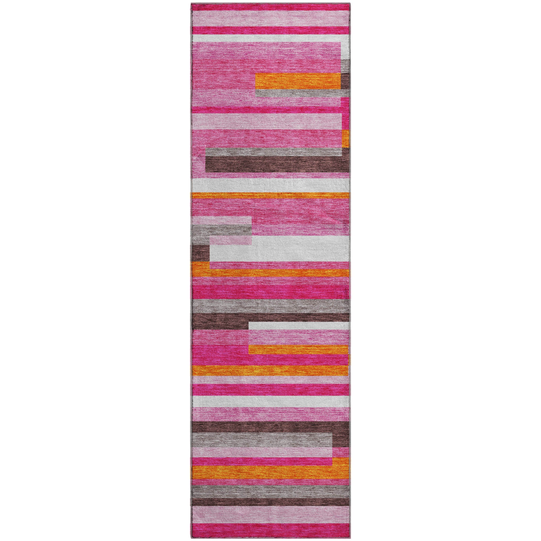 Tallinn Machine Washable Transitional Blush Pink Rug 2'3" x 7'6" #shape_Runner