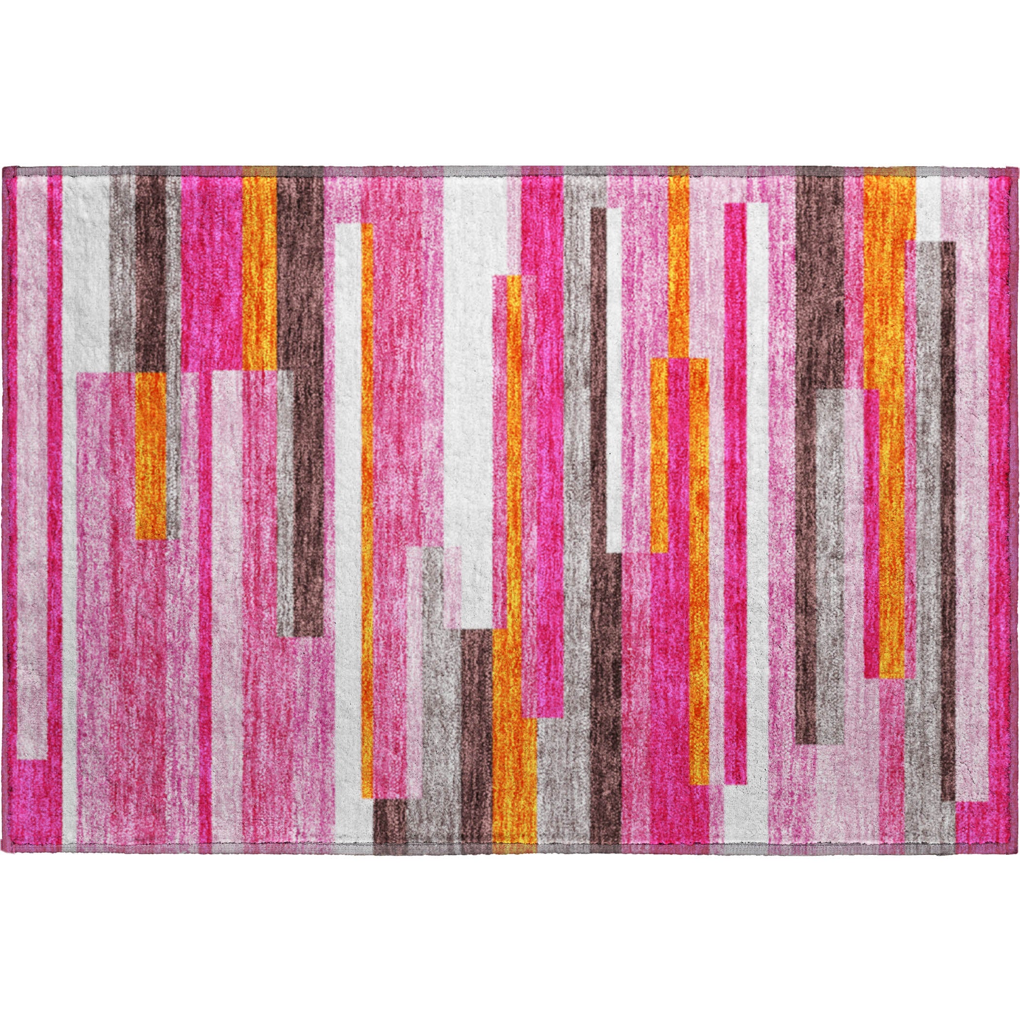 Tallinn Machine Washable Transitional Blush Pink Rug 1'8" x 2'6" #shape_Rectangle
