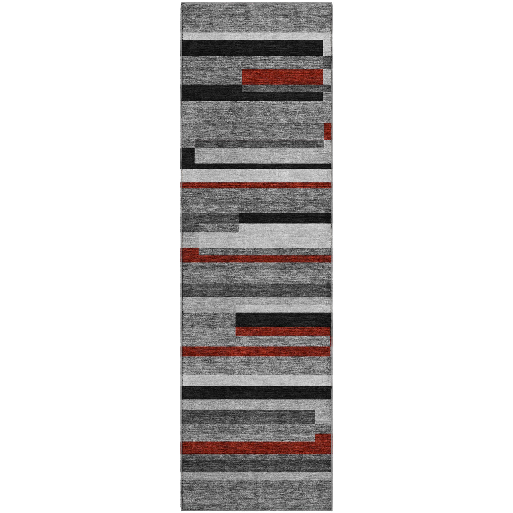 Tallinn Machine Washable Transitional Gray Rug 2'3" x 7'6" #shape_Runner