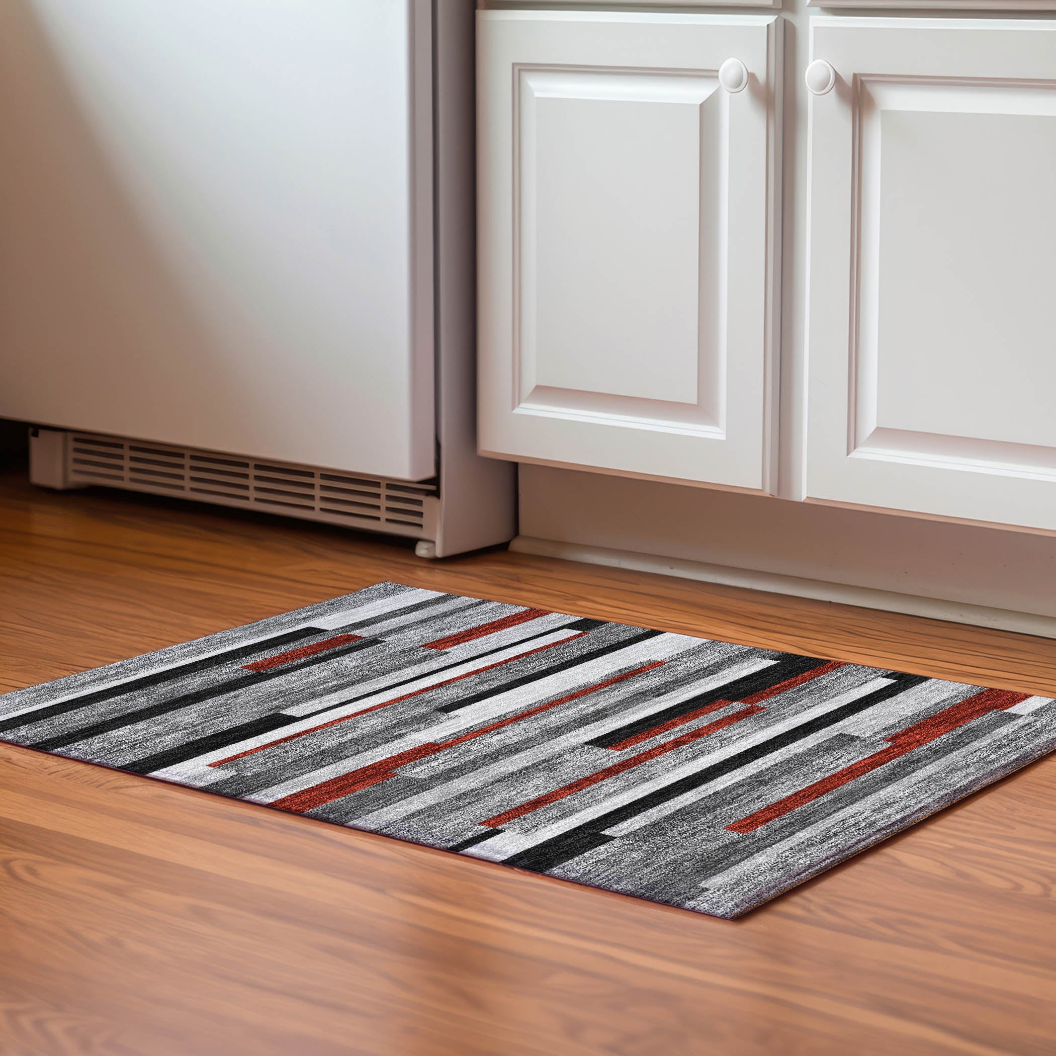 Tallinn Machine Washable Transitional Gray Rug 1'8" x 2'6" #shape_Rectangle