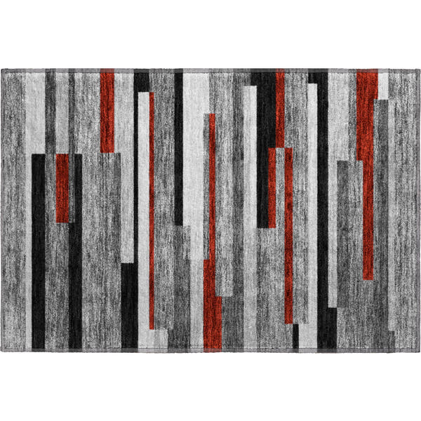 Tallinn Machine Washable Transitional Gray Rug 1'8" x 2'6"