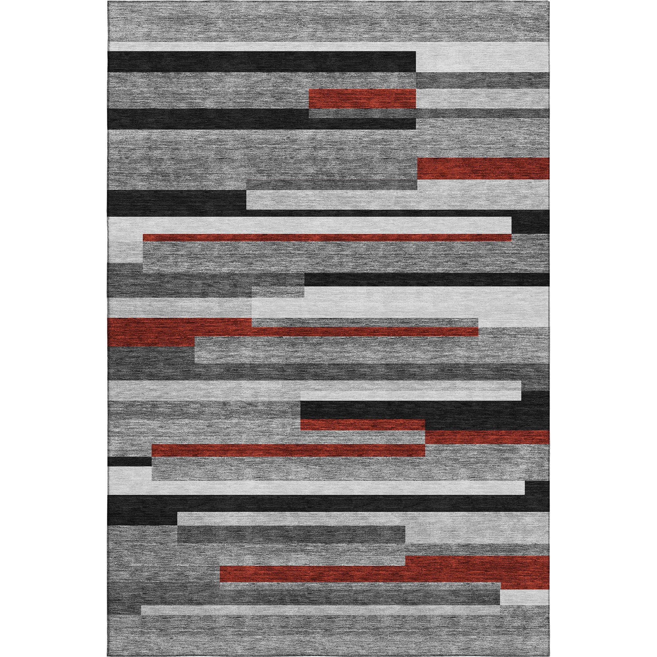 Tallinn Machine Washable Transitional Gray Rug 2'6" x 3'10" #shape_Rectangle