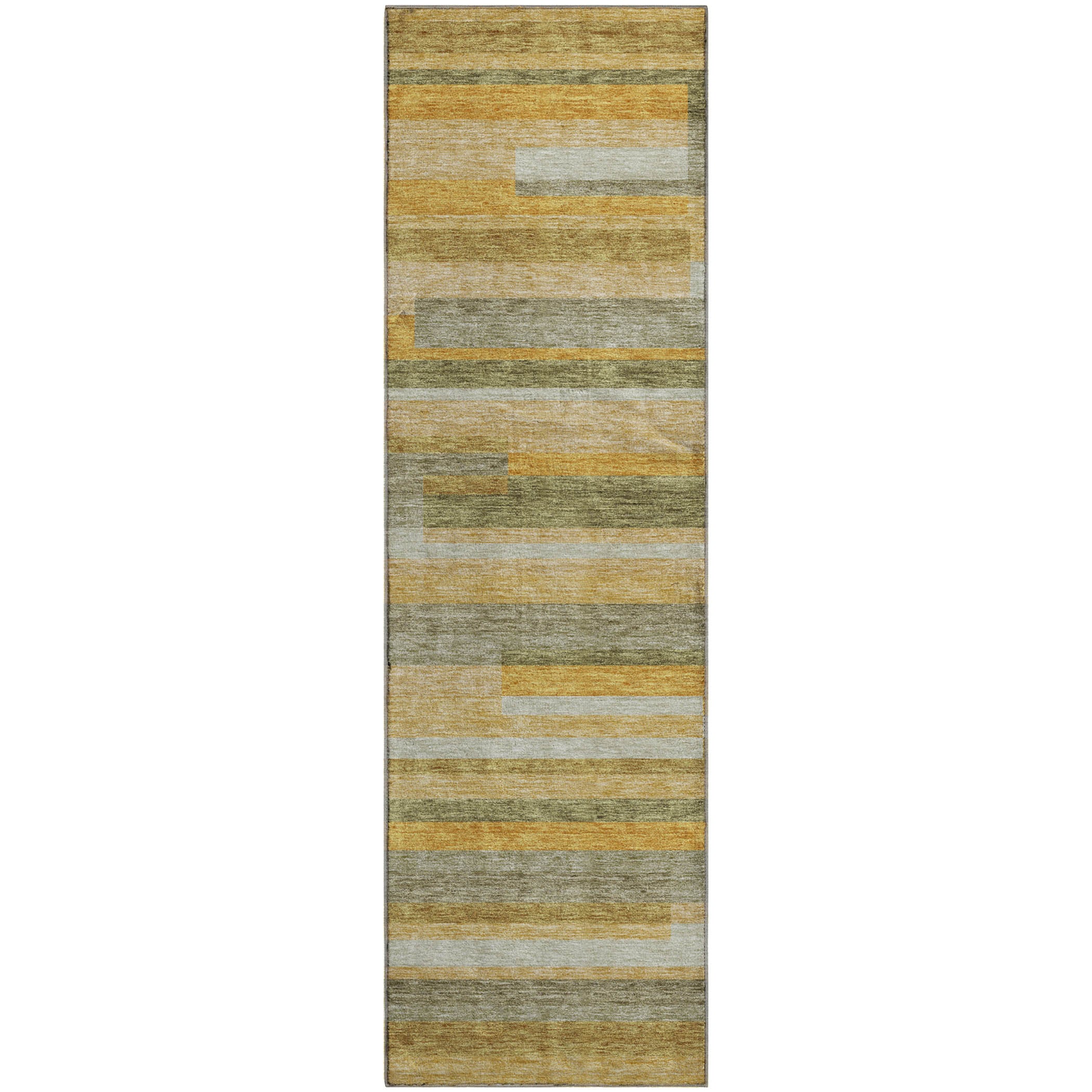 Tallinn Machine Washable Transitional Honey Gold Rug 2'3" x 7'6" #shape_Runner