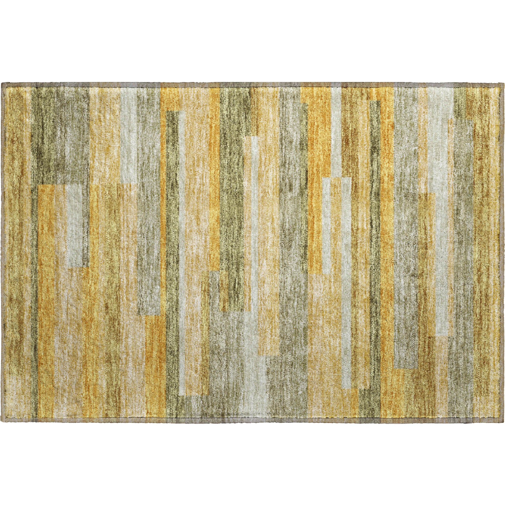 Tallinn Machine Washable Transitional Honey Gold Rug 1'8" x 2'6" #shape_Rectangle