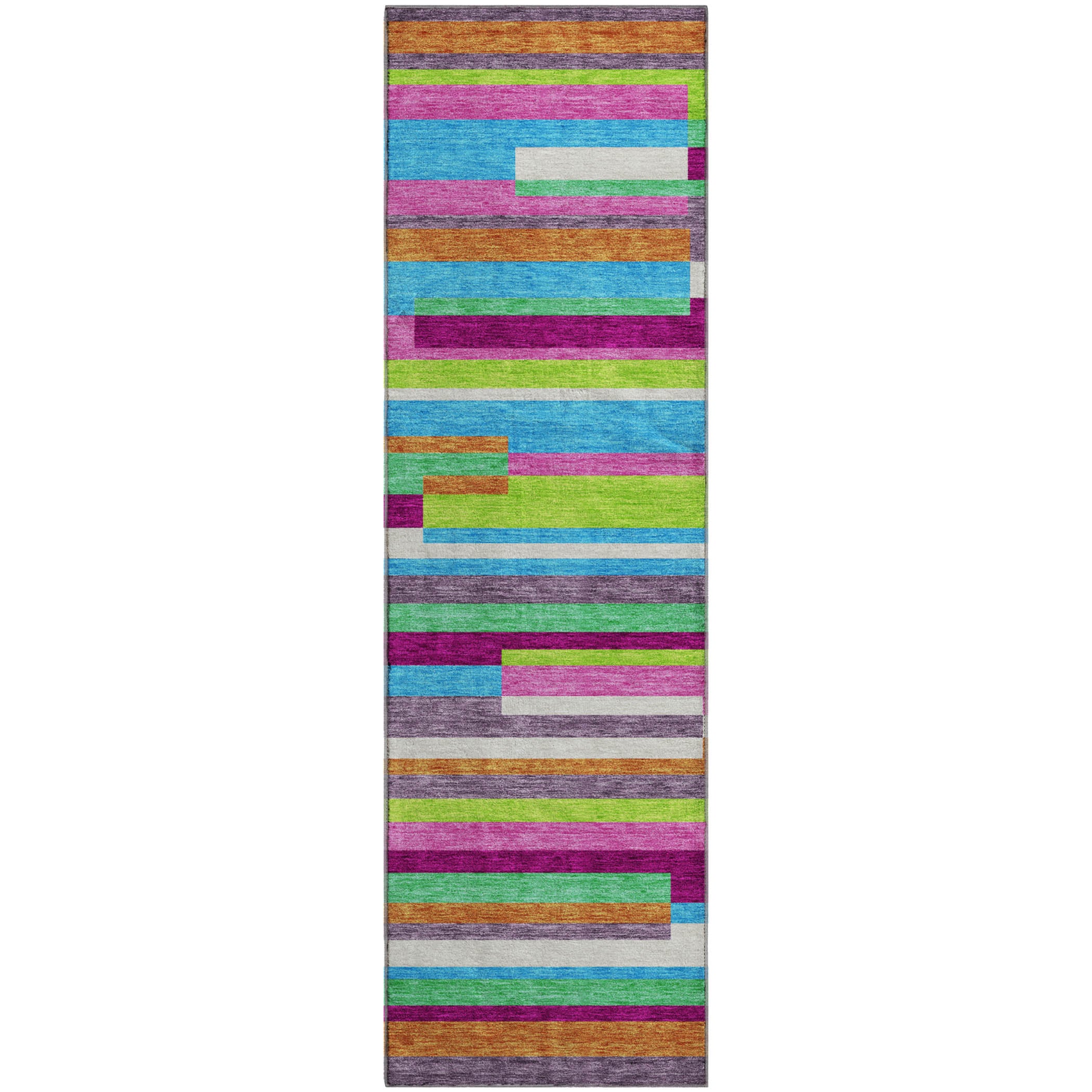 Tallinn Machine Washable Transitional Lavender Purple Rug 2'3" x 7'6" #shape_Runner