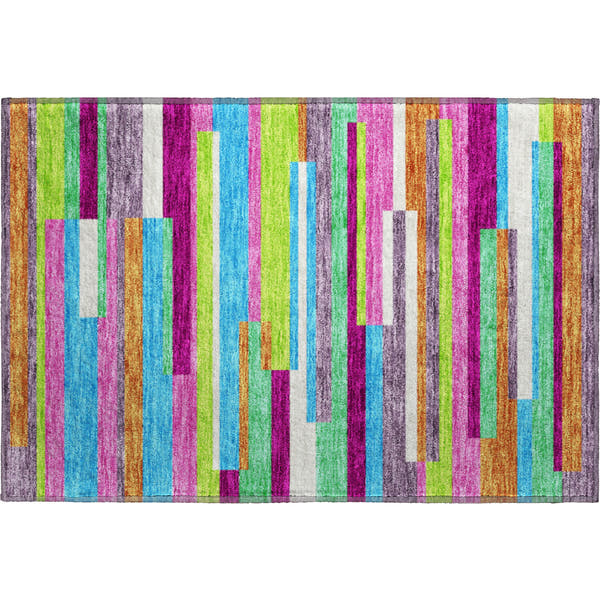 Tallinn Machine Washable Transitional Lavender Purple Rug 1'8" x 2'6"