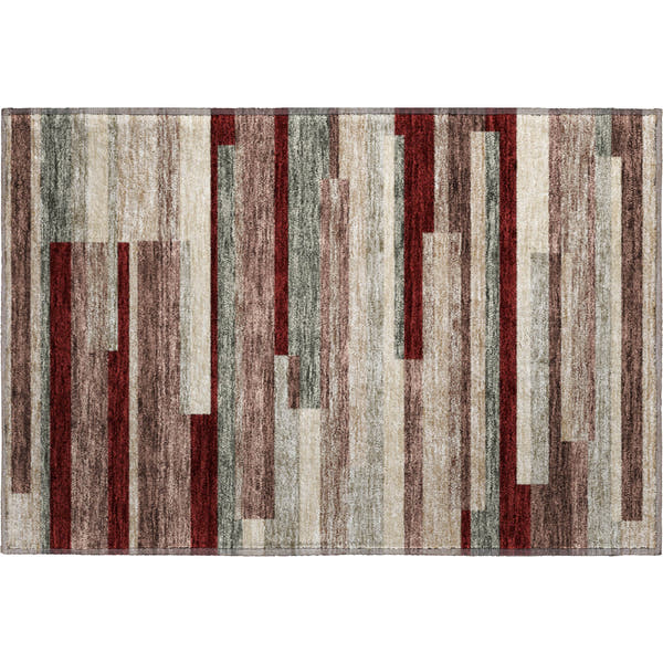 Tallinn Machine Washable Transitional Merlot Red Rug 1'8" x 2'6"