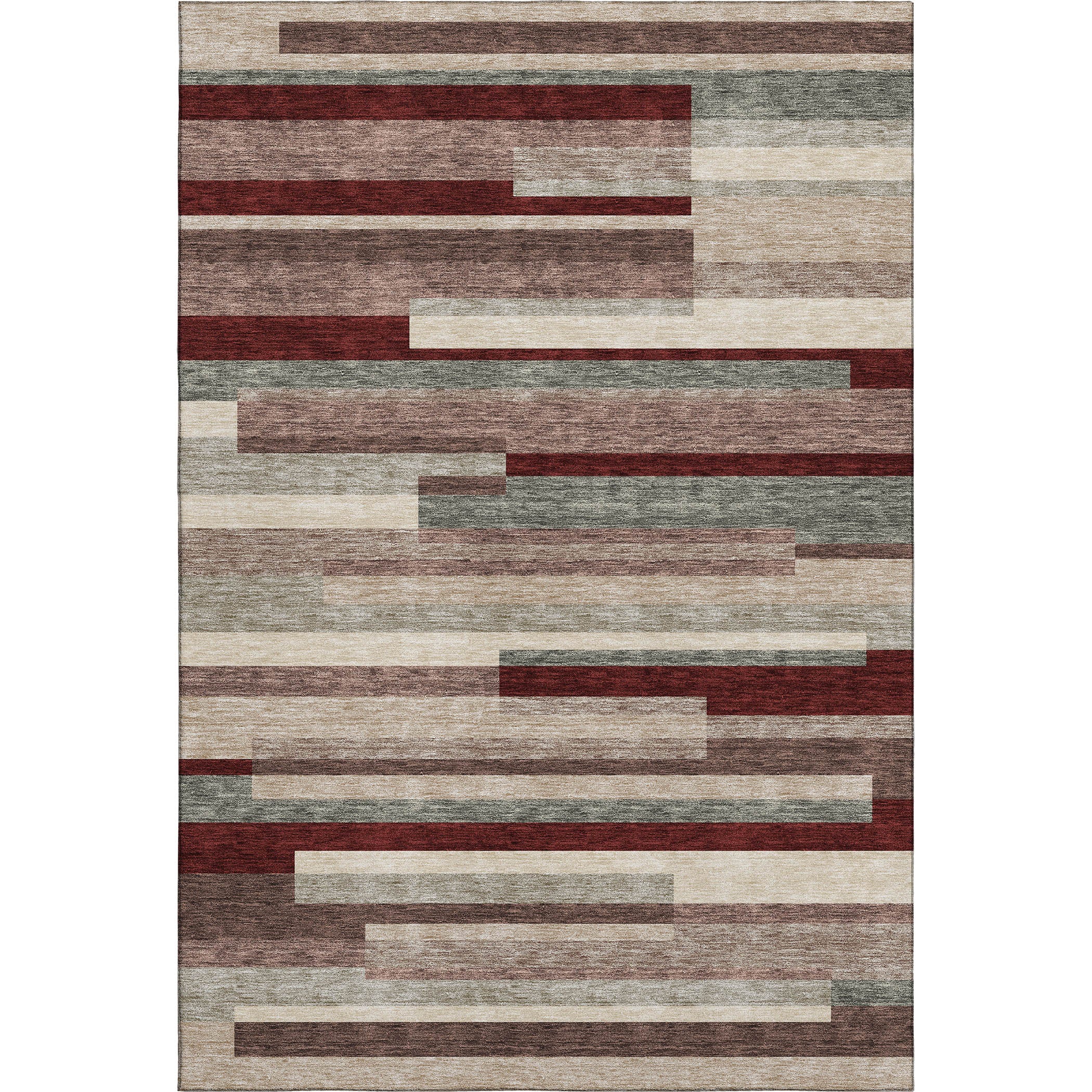 Tallinn Machine Washable Transitional Merlot Red Rug 2'6" x 3'10" #shape_Rectangle