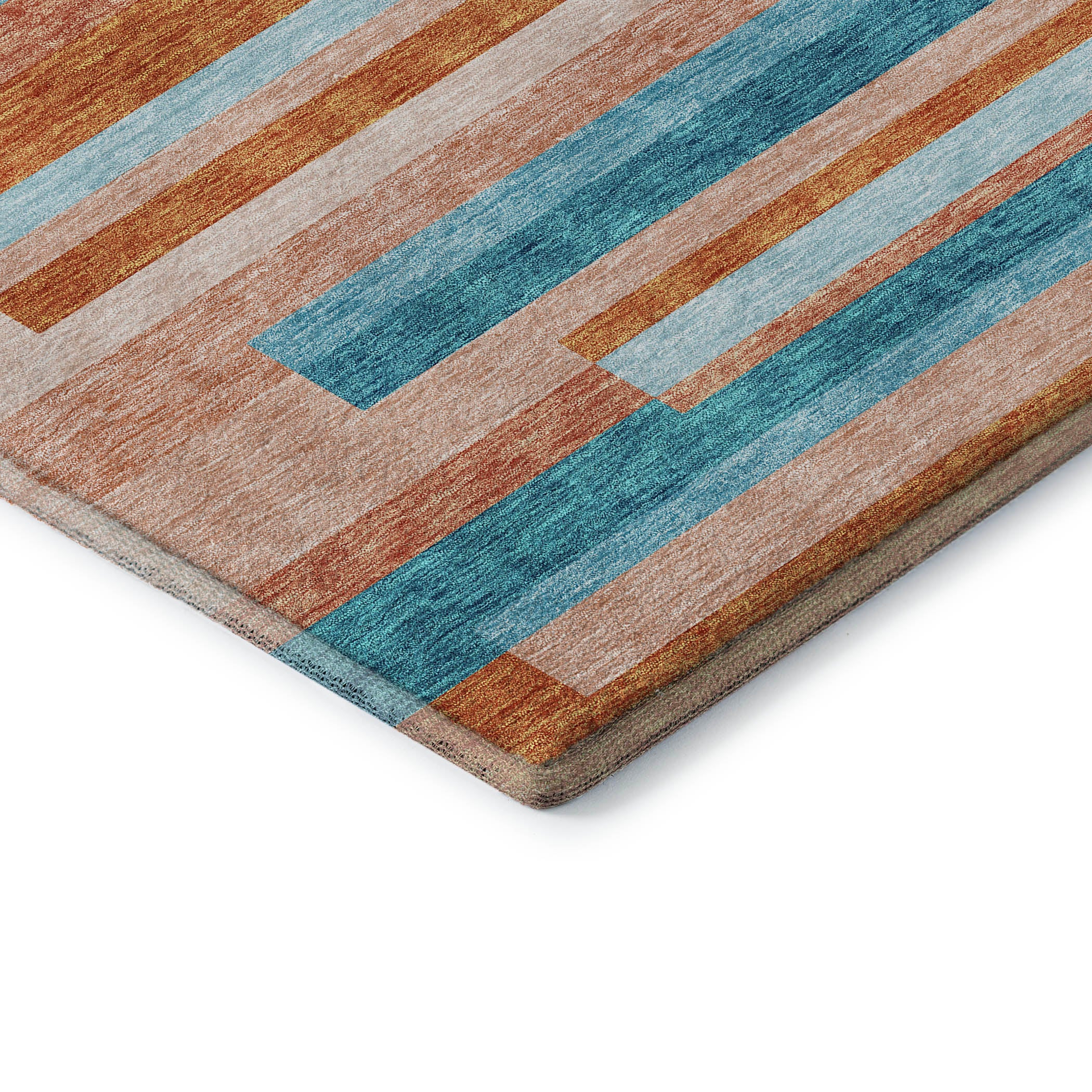 Tallinn Machine Washable Transitional Orange Rug 1'8" x 2'6" #shape_Rectangle