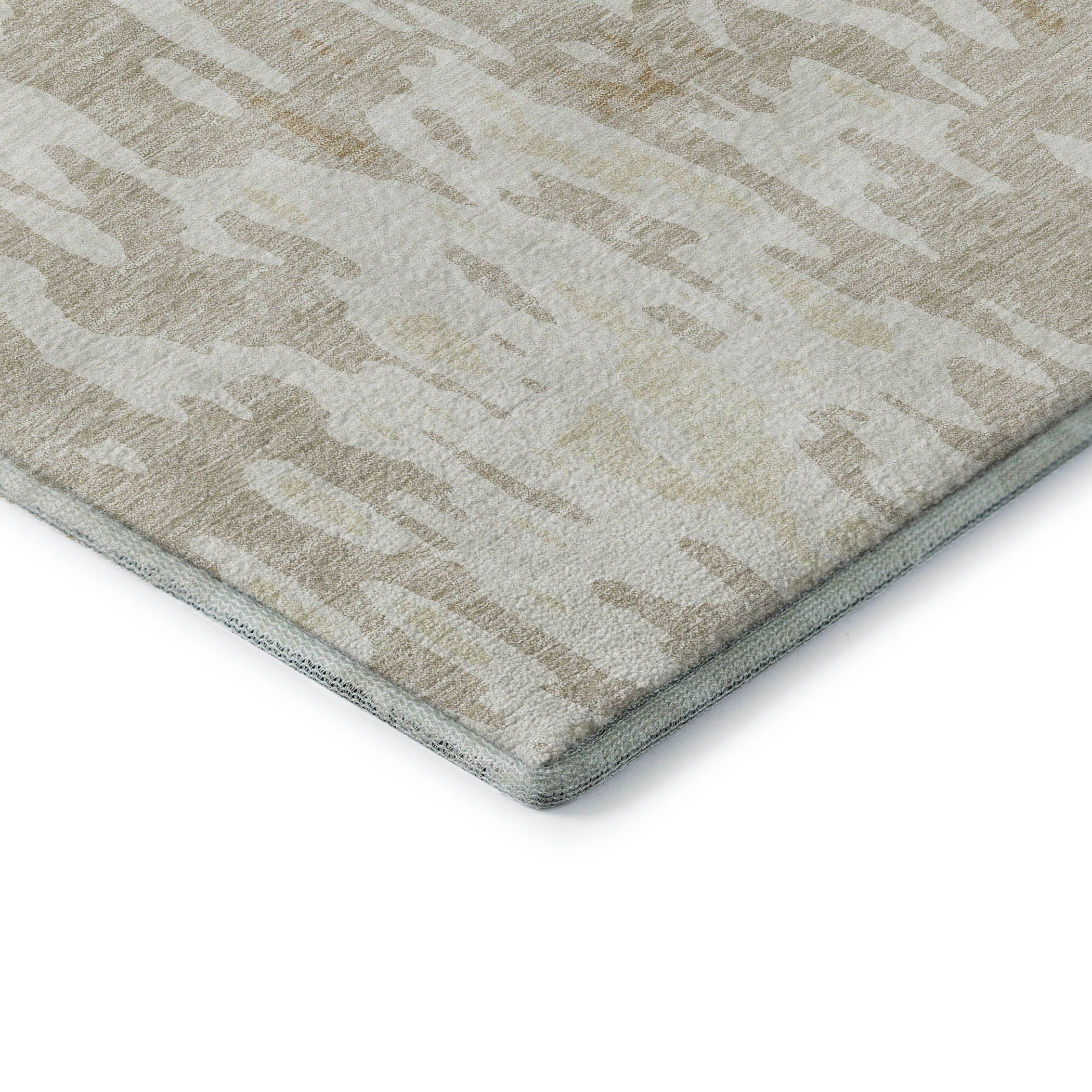 Seoul Machine Washable Transitional Beige Brown Rug 1'8" x 2'6" #shape_Rectangle