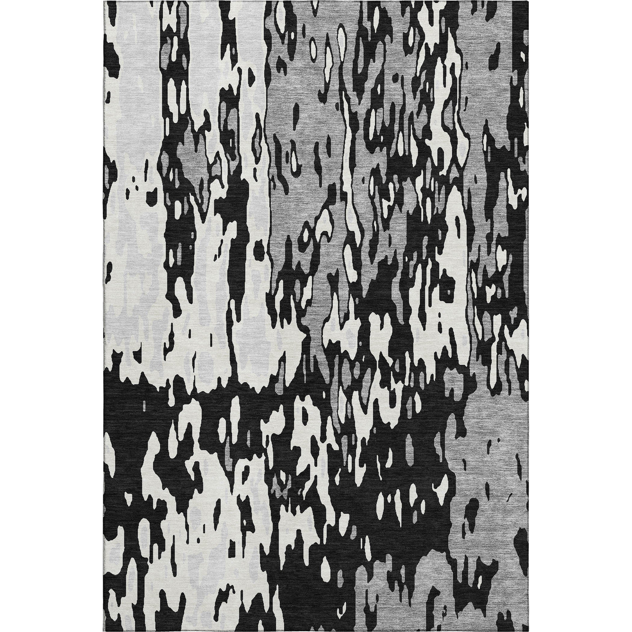 Seoul Machine Washable Transitional Black Rug 2'6" x 3'10" #shape_Rectangle