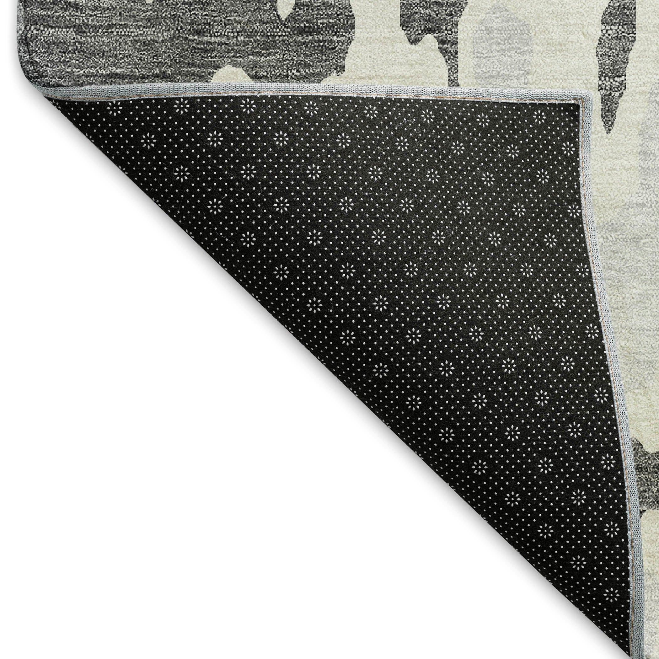 Seoul Machine Washable Transitional Gray Rug 1'8" x 2'6" #shape_Rectangle