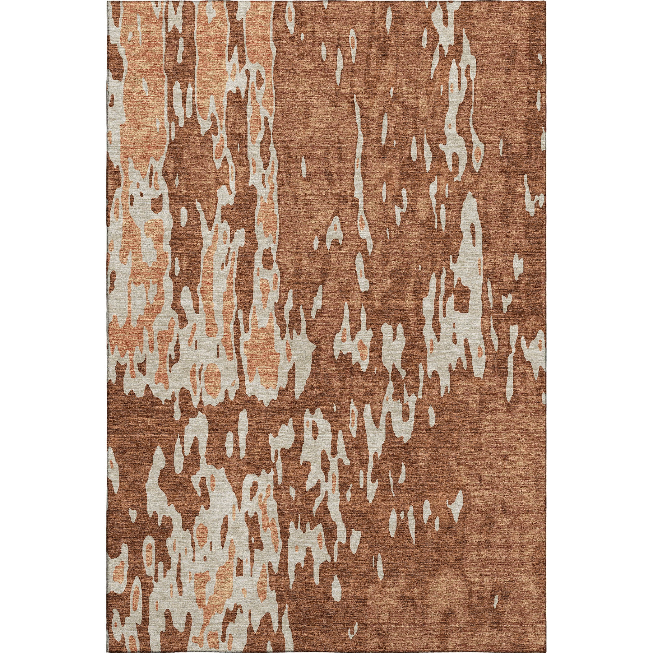 Seoul Machine Washable Transitional Paprika Orange Rug 2'6" x 3'10" #shape_Rectangle
