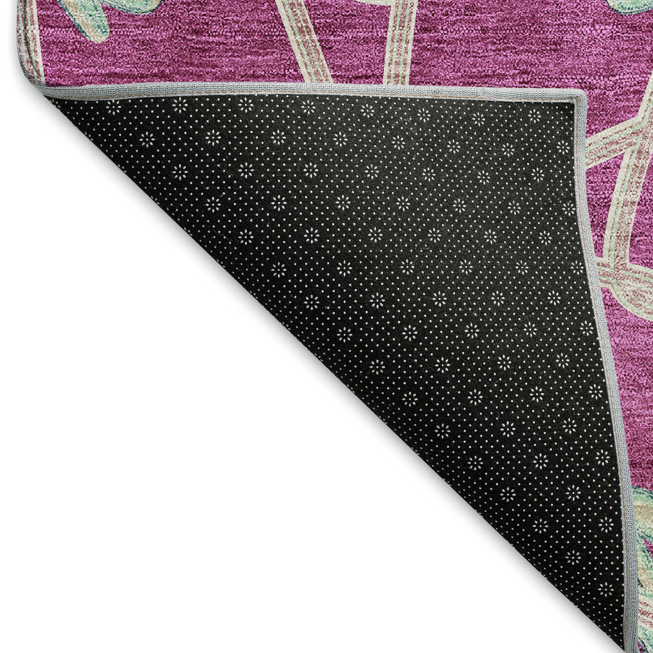 Salzburg Machine Washable Transitional Blush Pink Rug 1'8" x 2'6" #shape_Rectangle