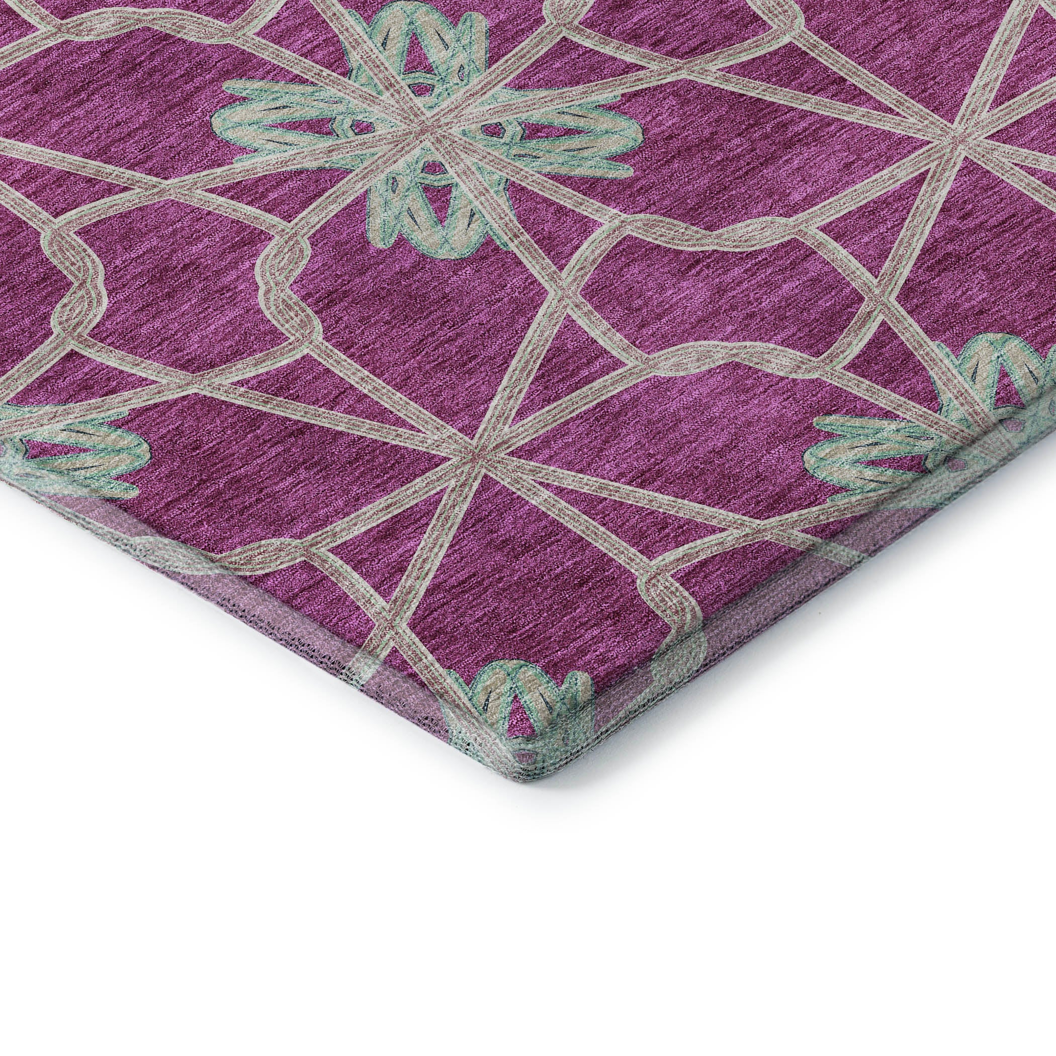 Salzburg Machine Washable Transitional Blush Pink Rug 1'8" x 2'6" #shape_Rectangle