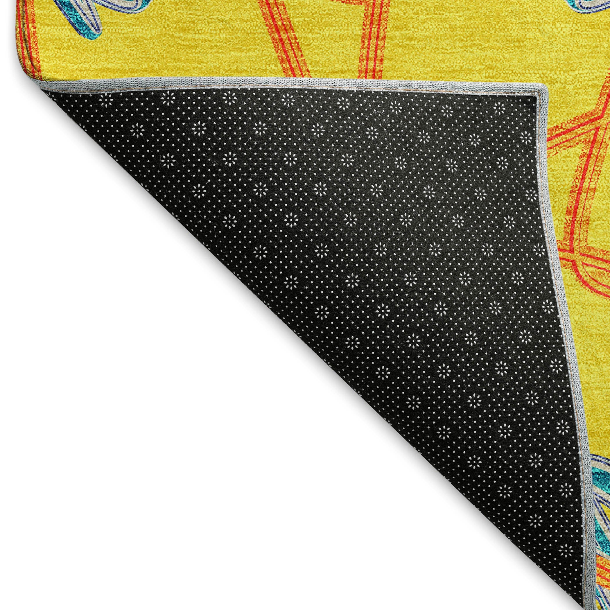 Salzburg Machine Washable Transitional Yellow Gold Rug 1'8" x 2'6" #shape_Rectangle