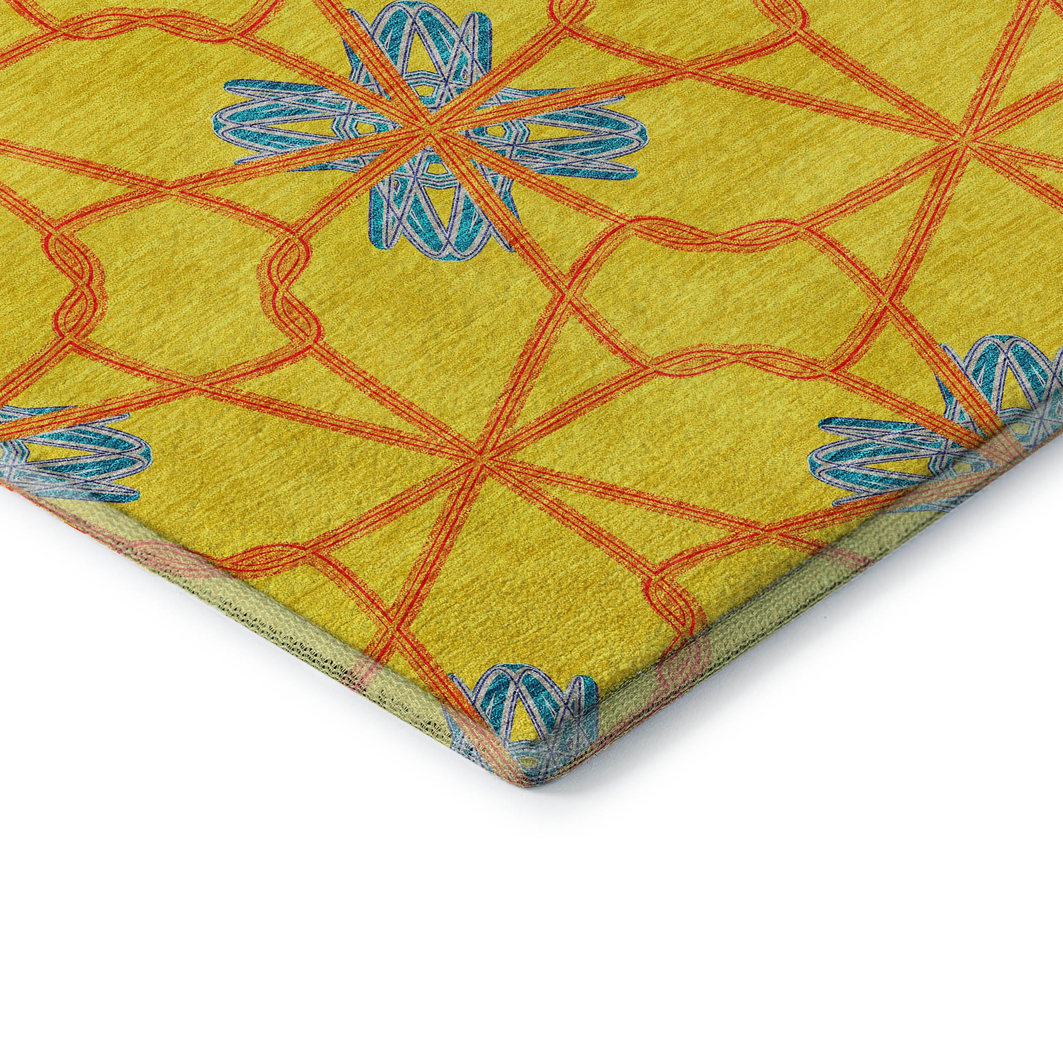 Salzburg Machine Washable Transitional Yellow Gold Rug 1'8" x 2'6" #shape_Rectangle