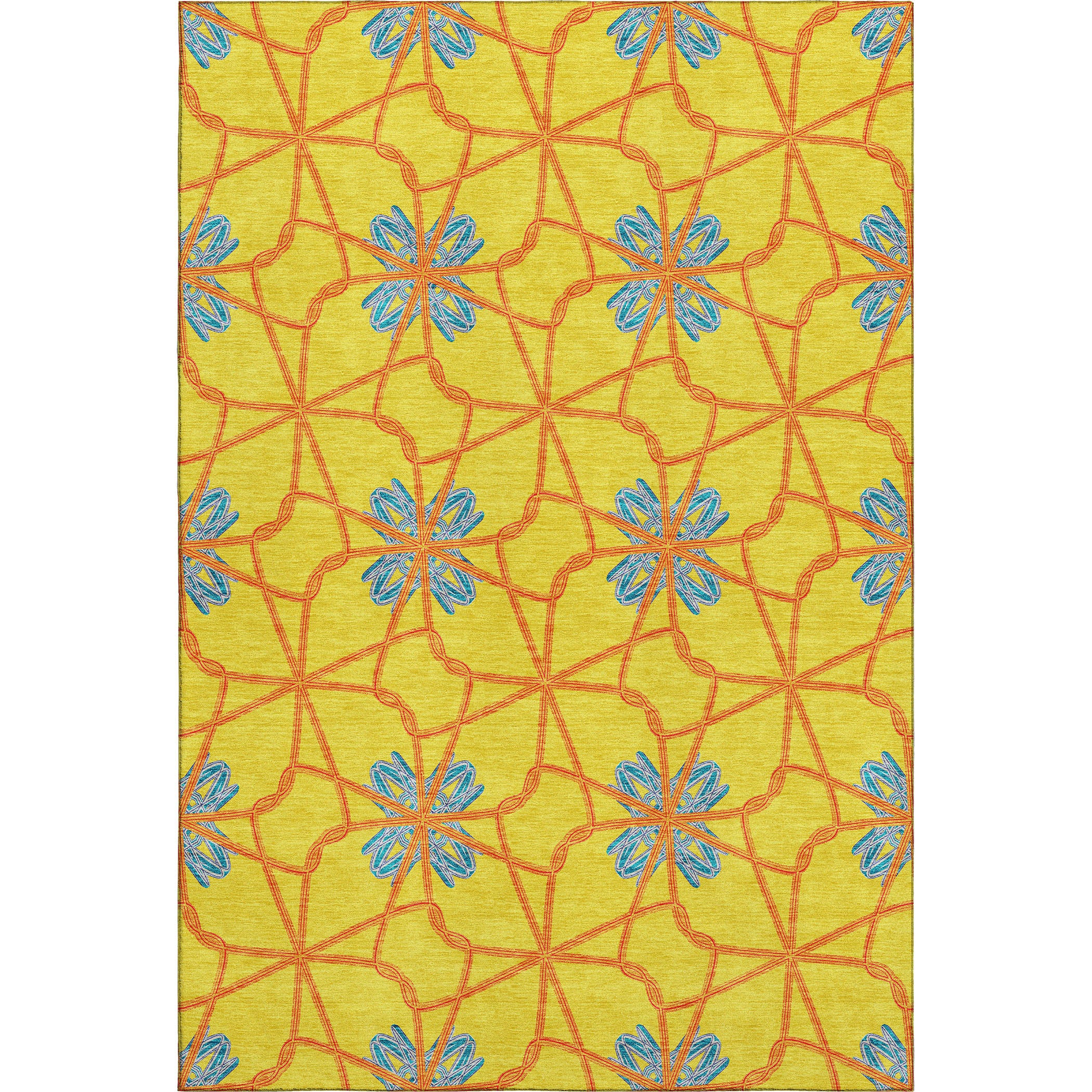 Salzburg Machine Washable Transitional Yellow Gold Rug 2'6" x 3'10" #shape_Rectangle