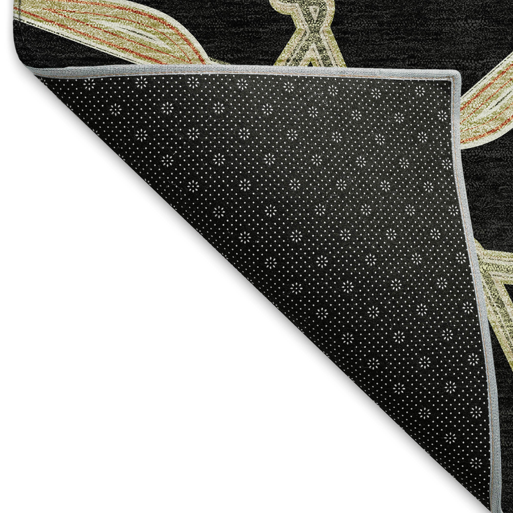 Cusco Machine Washable Transitional Black Rug 1'8" x 2'6" #shape_Rectangle