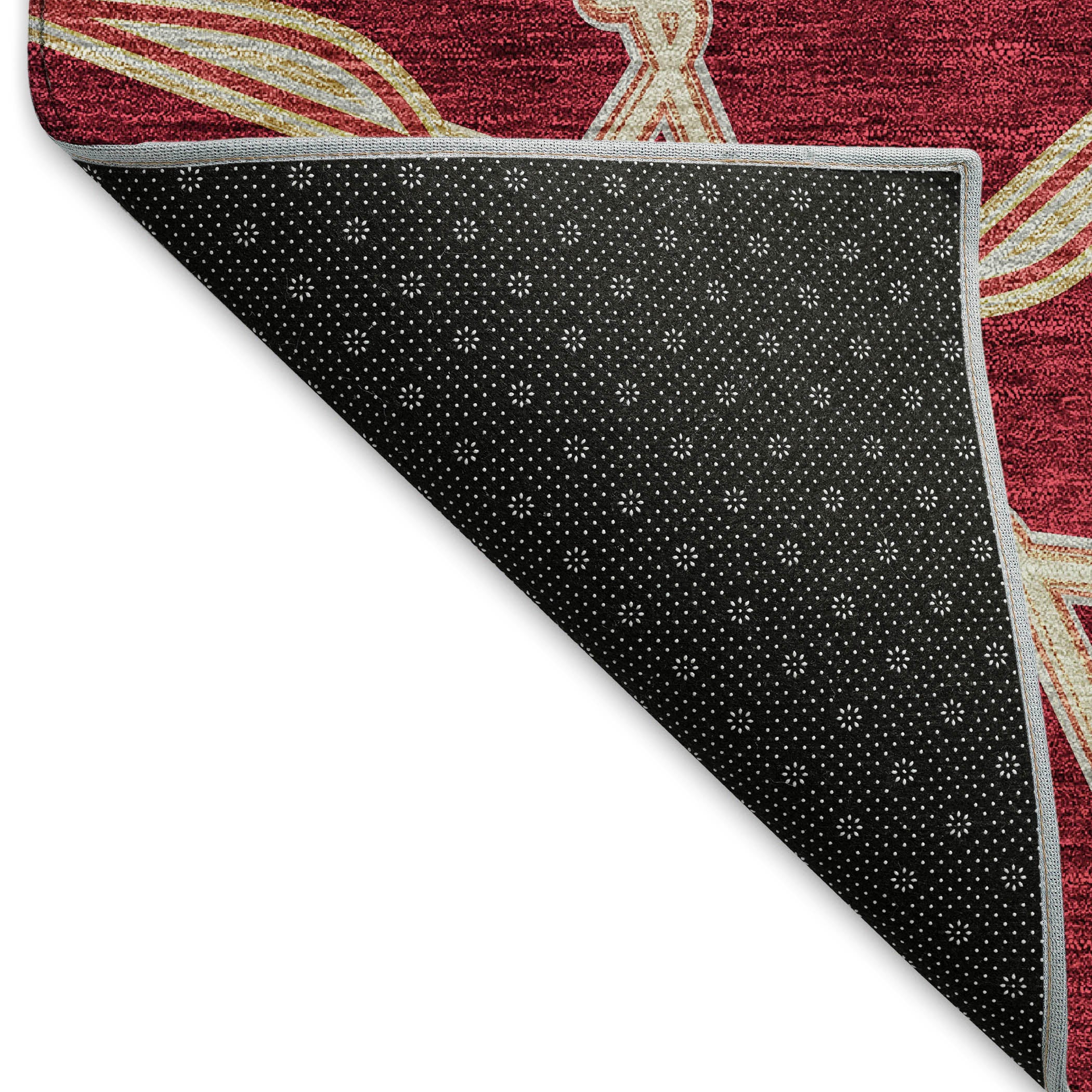 Cusco Machine Washable Transitional Burgundy Red Rug 1'8" x 2'6" #shape_Rectangle