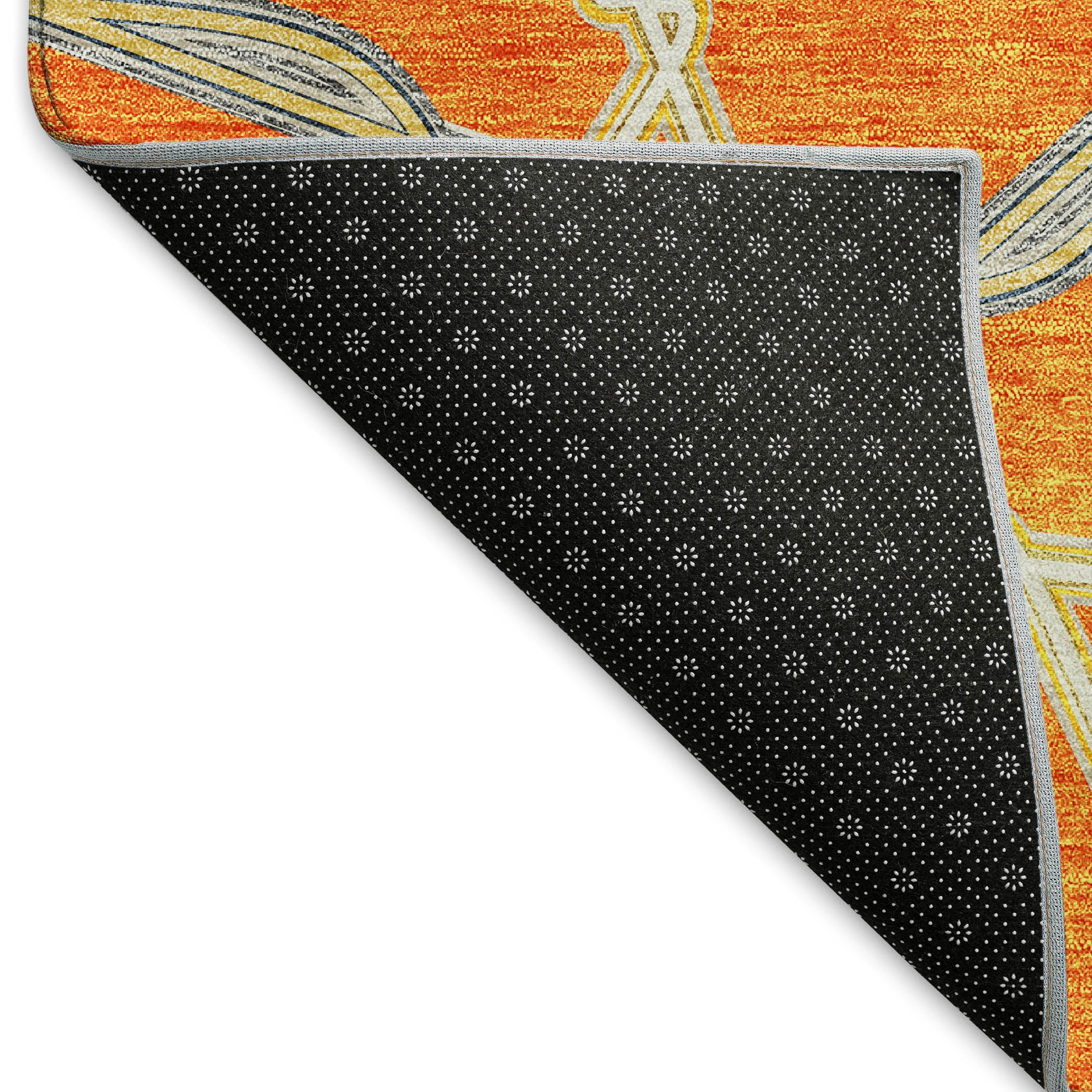 Cusco Machine Washable Transitional Orange Rug 1'8" x 2'6" #shape_Rectangle