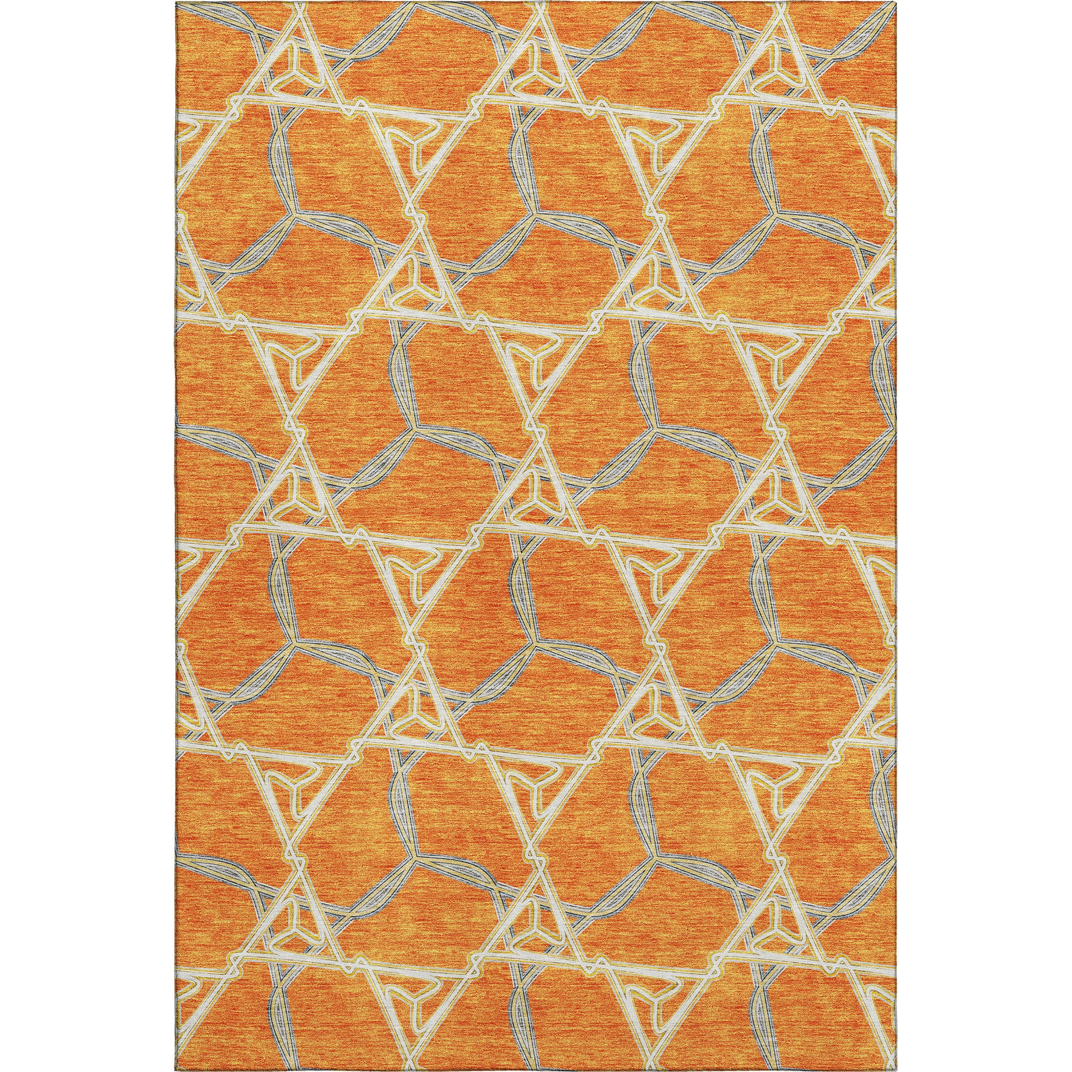 Cusco Machine Washable Transitional Orange Rug 2'6" x 3'10" #shape_Rectangle