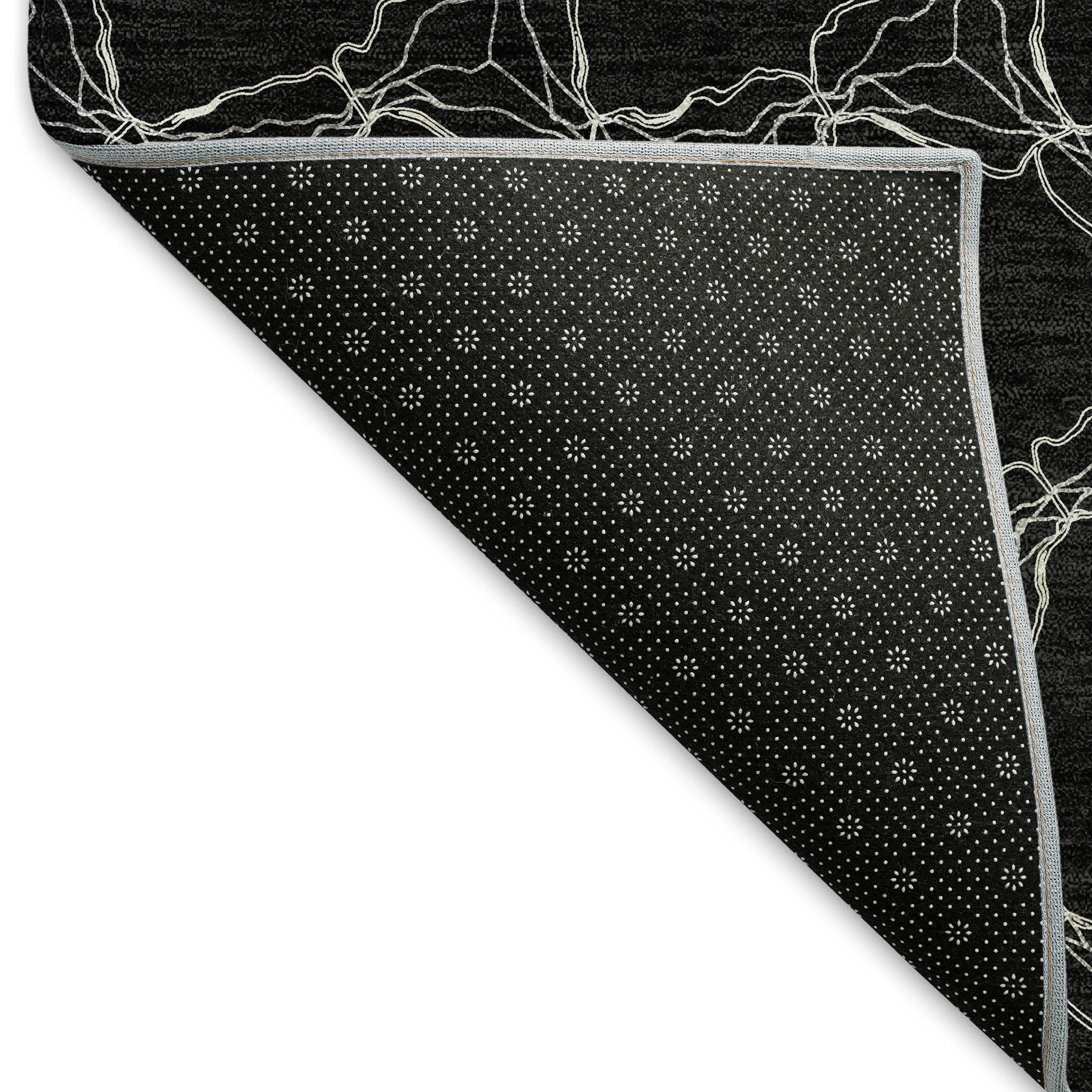 Bergen Machine Washable Transitional Black Rug 1'8" x 2'6" #shape_Rectangle