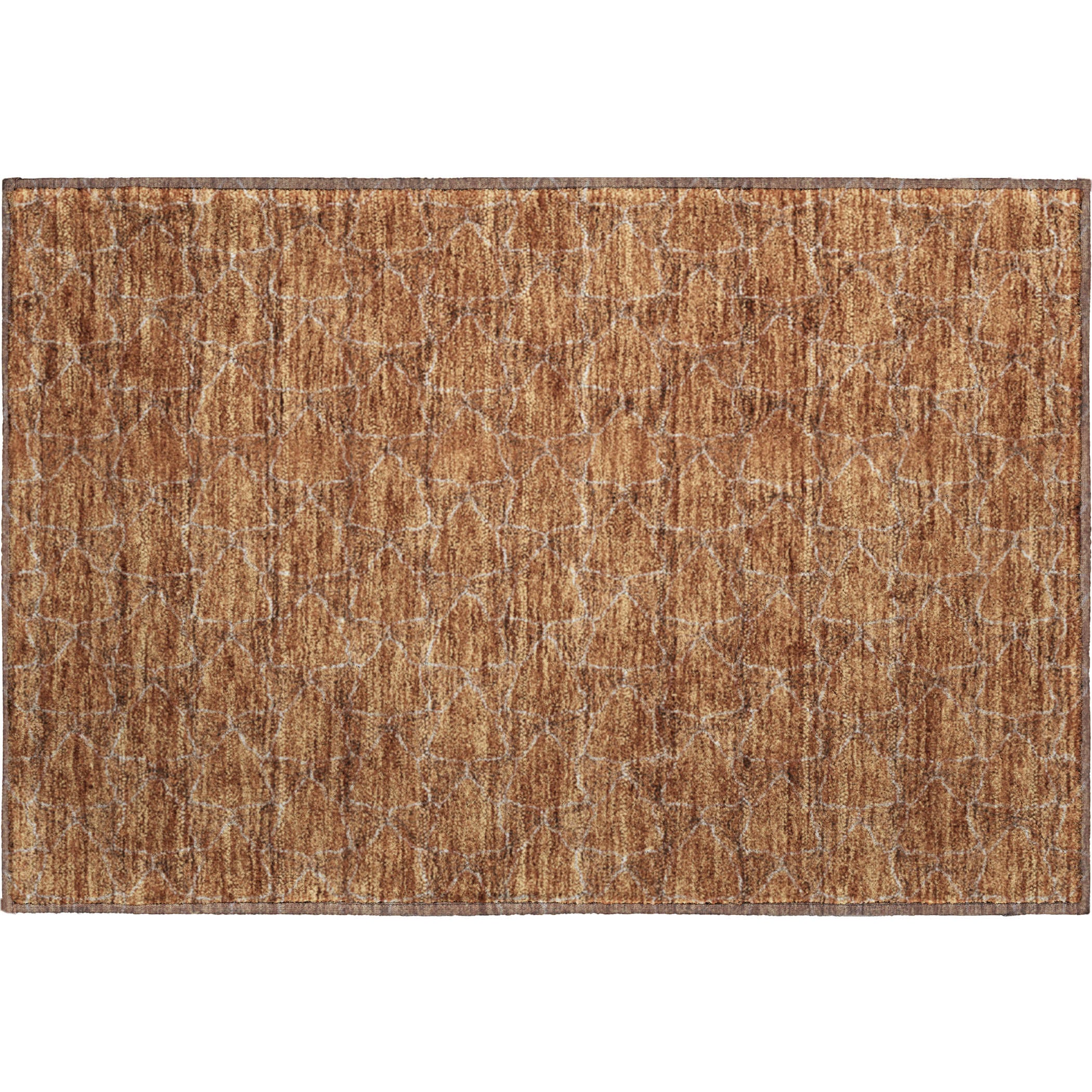 Bergen Machine Washable Transitional Paprika Orange Rug 1'8" x 2'6" #shape_Rectangle