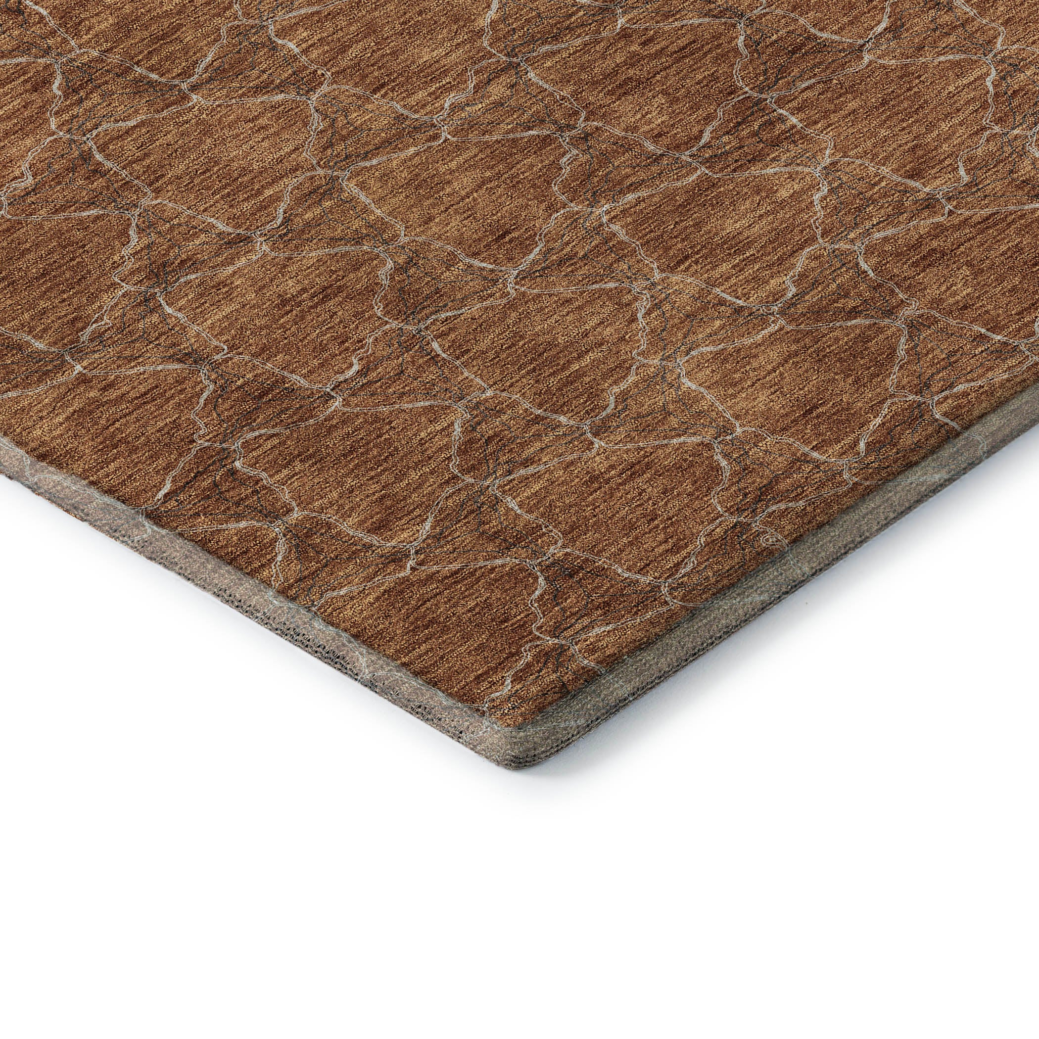 Bergen Machine Washable Transitional Paprika Orange Rug 1'8" x 2'6" #shape_Rectangle