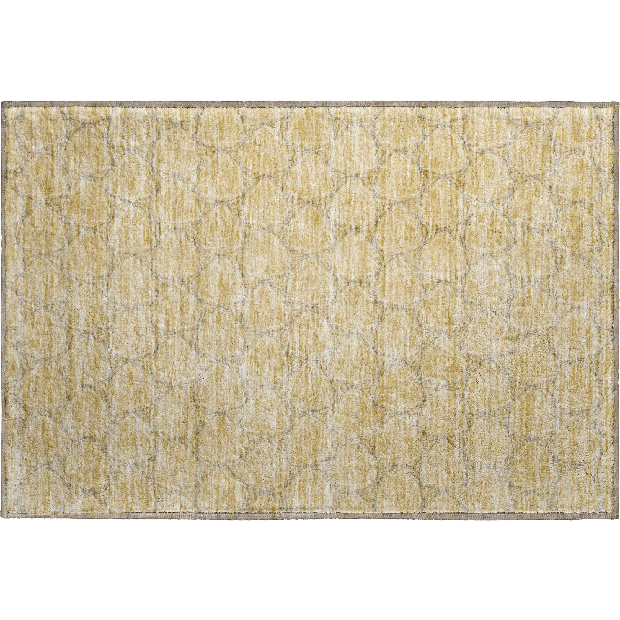 Bergen Machine Washable Transitional Wheat Gold Rug 1'8" x 2'6" #shape_Rectangle